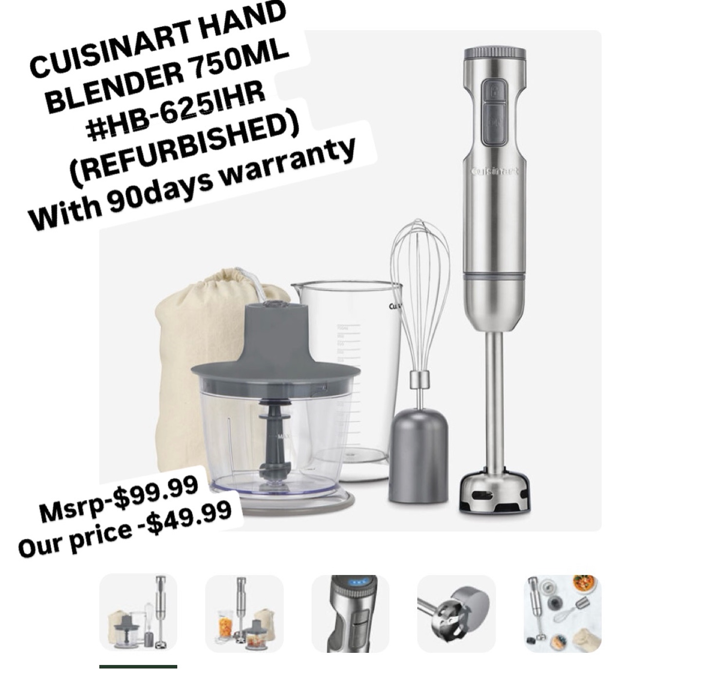 Cuisinart Hand Blender 750ml -  Refurbished