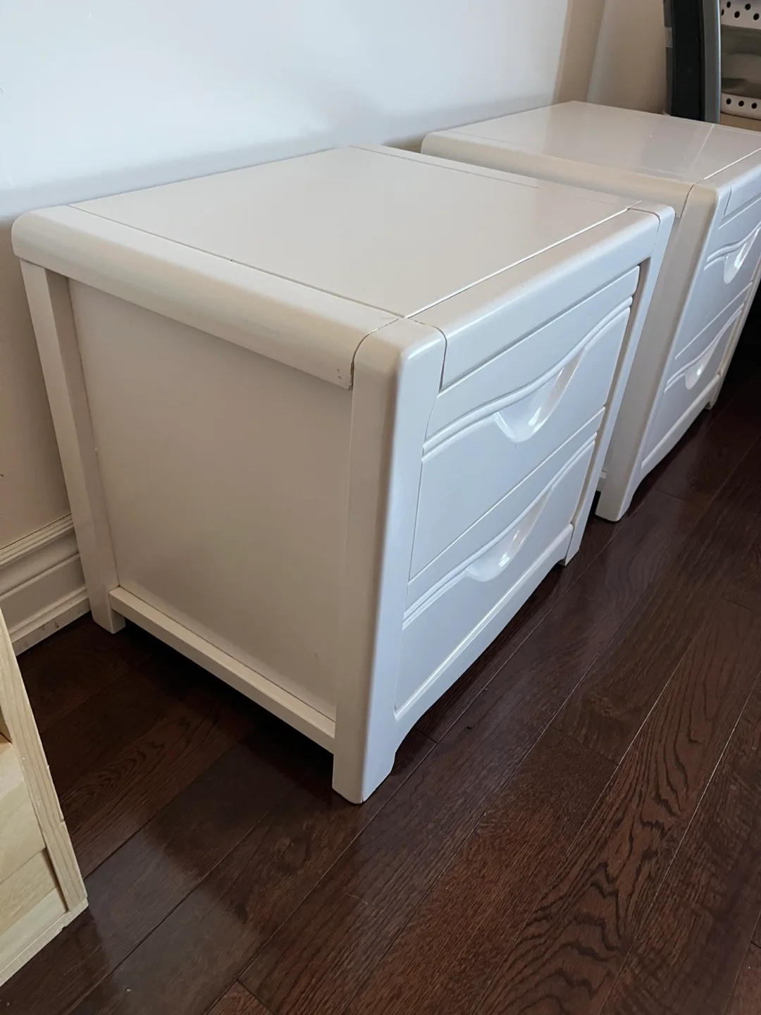 Pair of White Two-Drawer Nightstands image indicator(4)