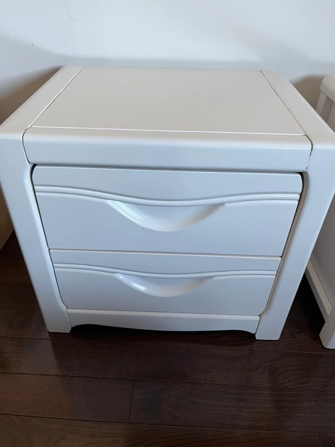 Pair of White Two-Drawer Nightstands image indicator(2)
