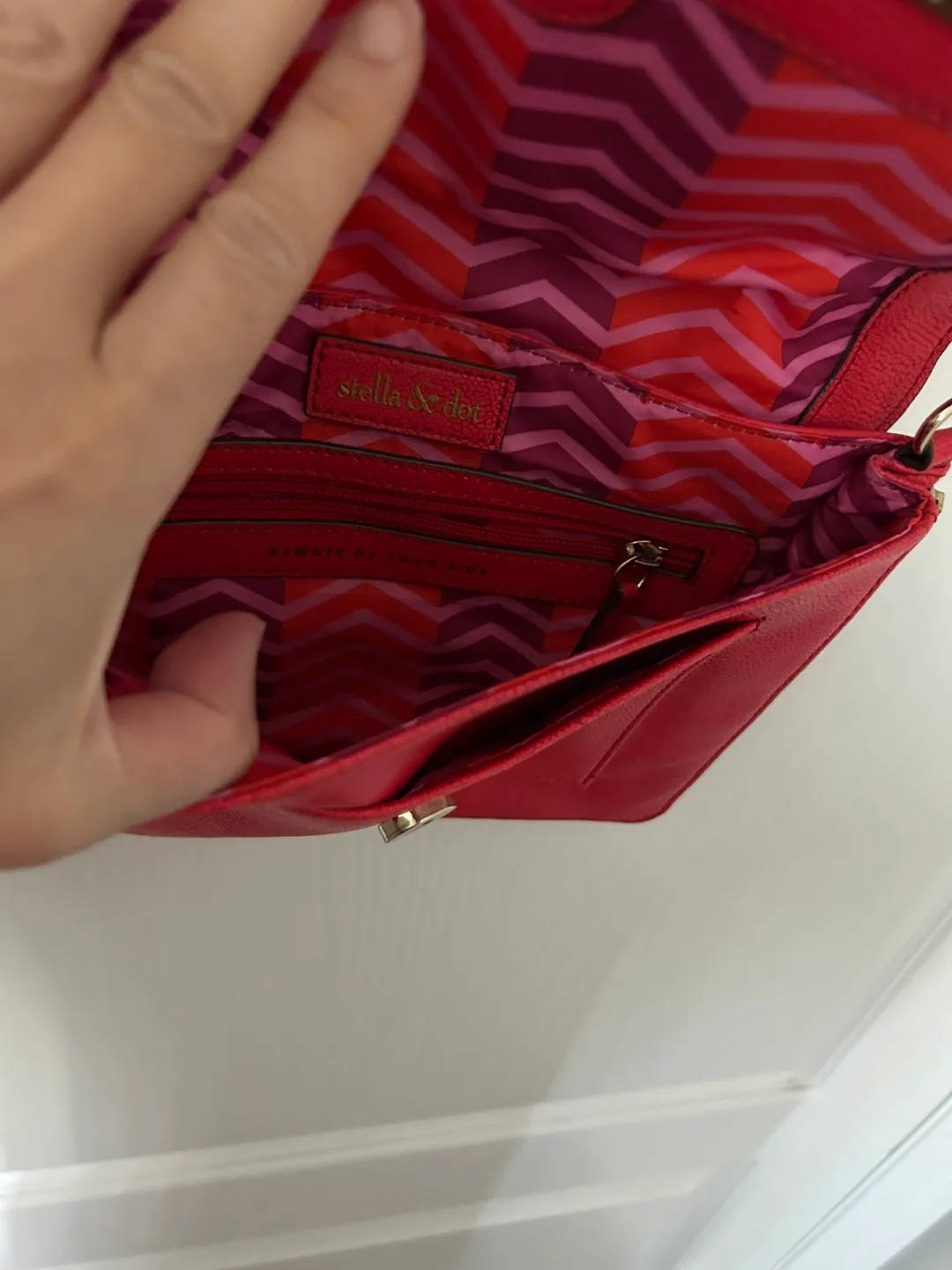 Red Stella & dot Crossbody Bag & Clutch ❤️ image indicator(6)