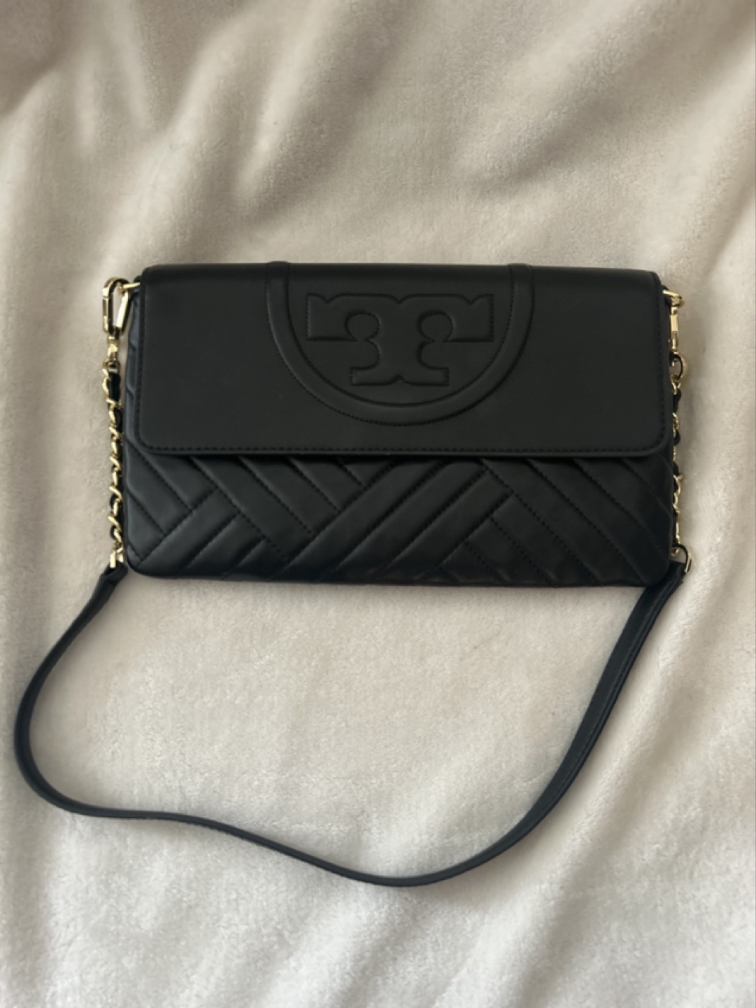 Tory Burch Black Quilted Leather  Bag 💚 - photo 2