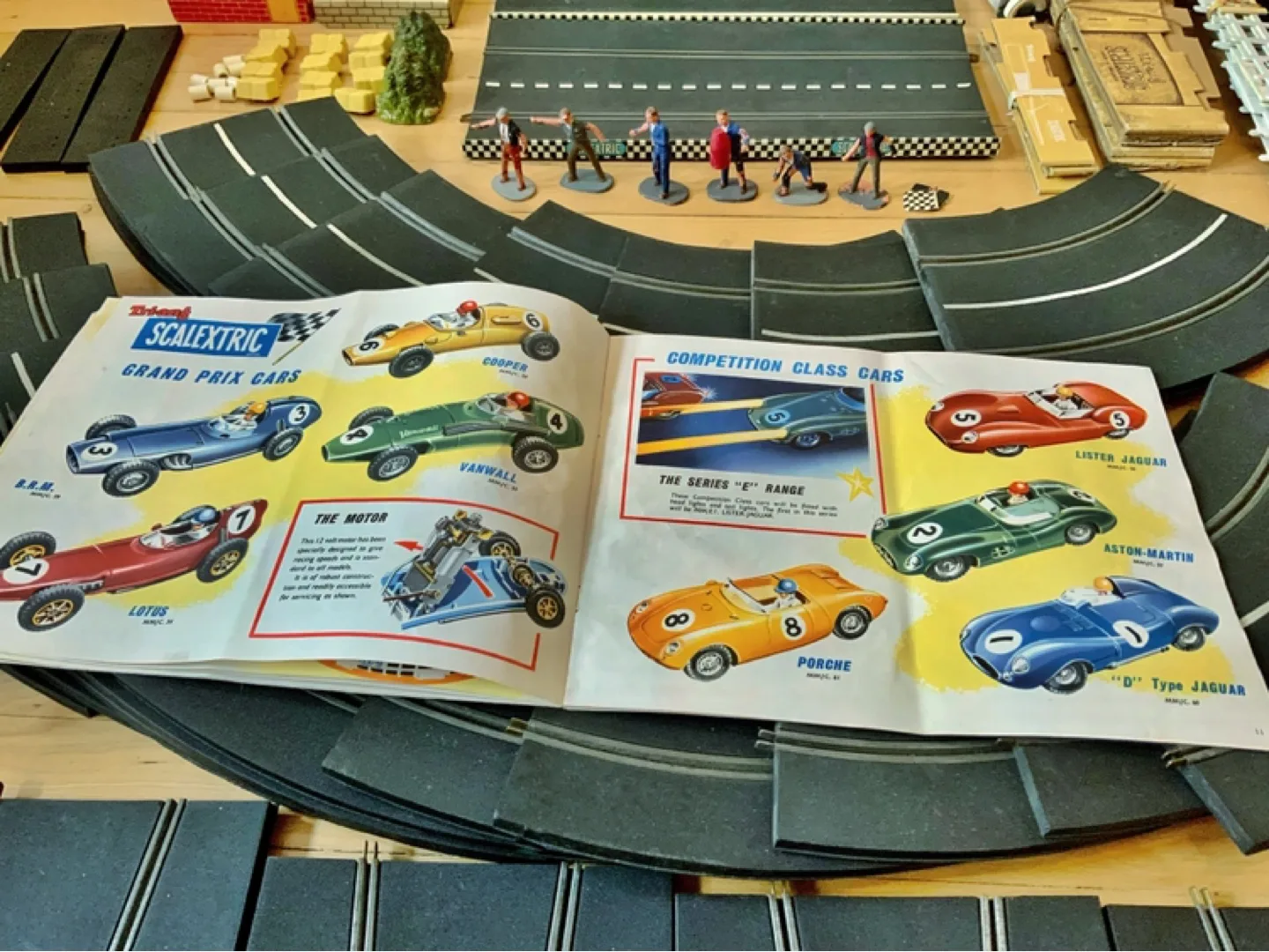 ⭐️VINTAGE 1960 VERY LARGE SCALEXTRIC slot car set(England) image indicator(6)