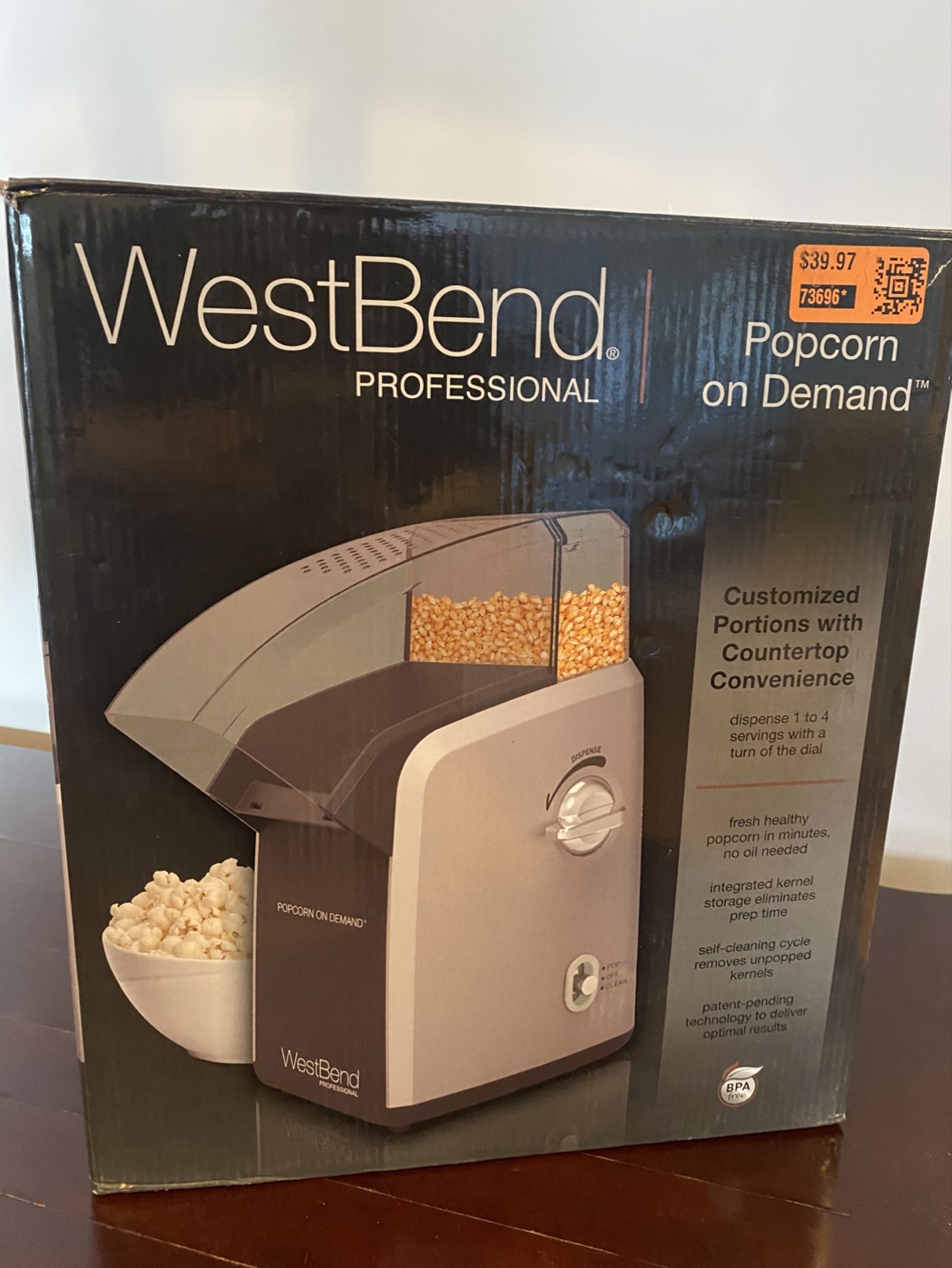 WestBend Popcorn on Demand Machine - New in Box
