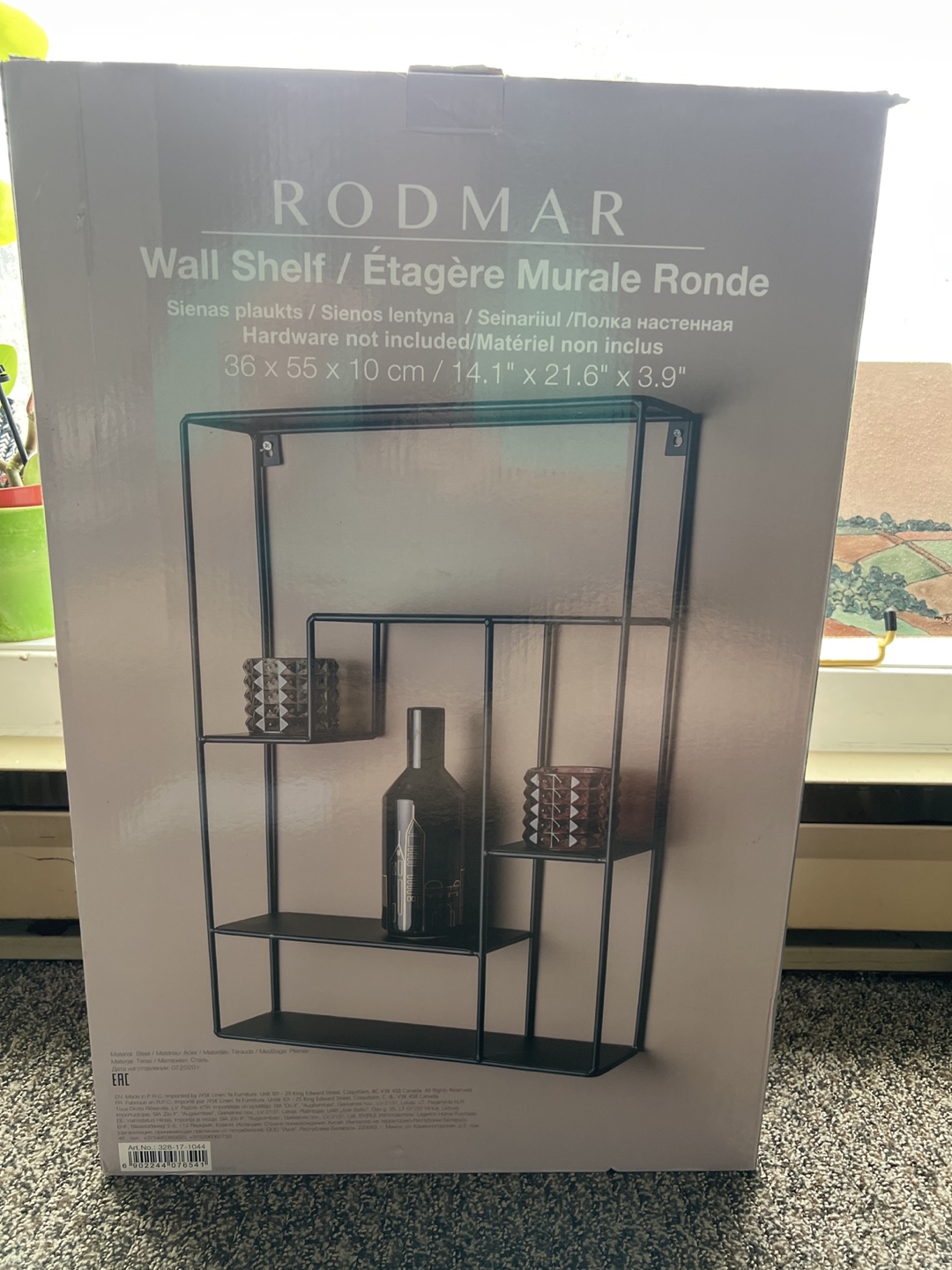 Rodmar Black Metal Wall Shelf - photo 2