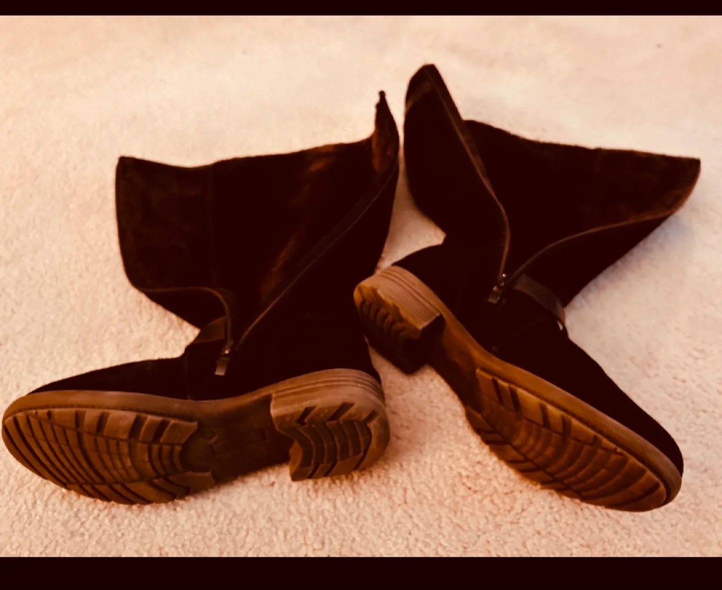 Brown Suede leather Tall Boots image indicator(2)