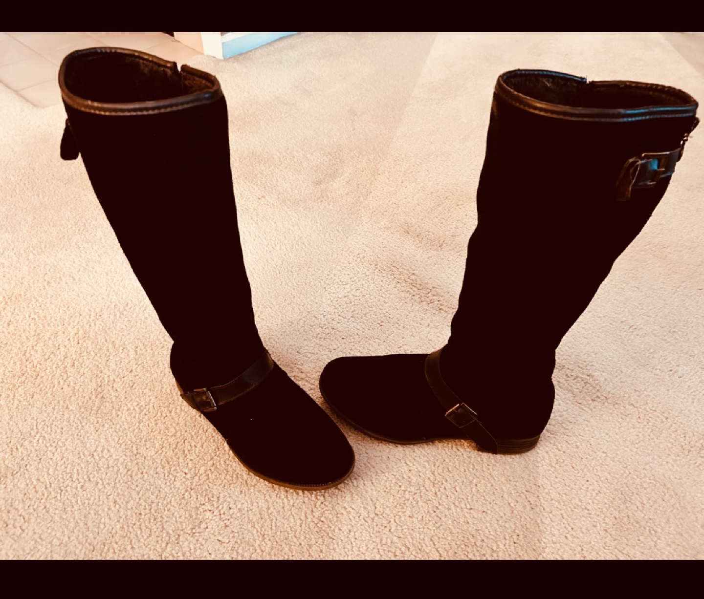 Brown Suede leather Tall Boots