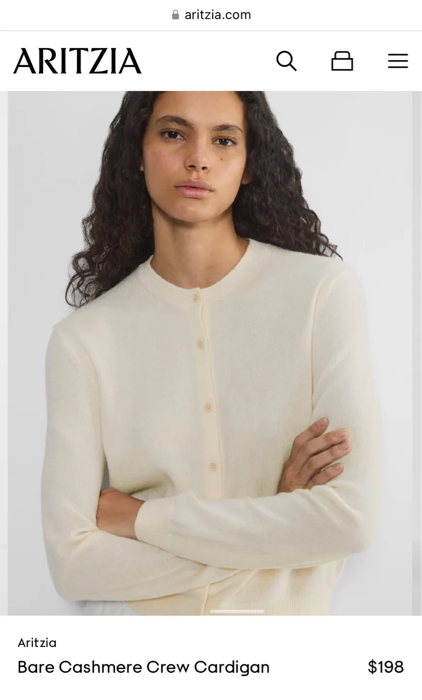 Wilfred Bare Cashmere Crew Cardigan – Barely Worn image indicator(4)