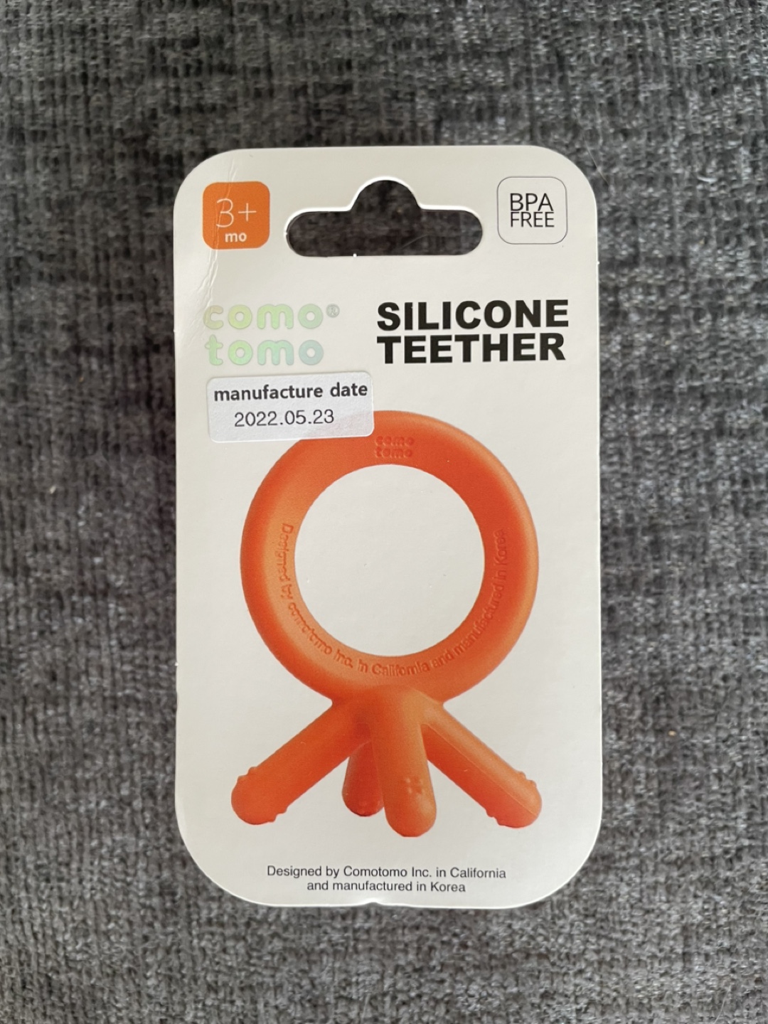 *Brand New* Comotomo Silicone Teether - Orange - photo 3