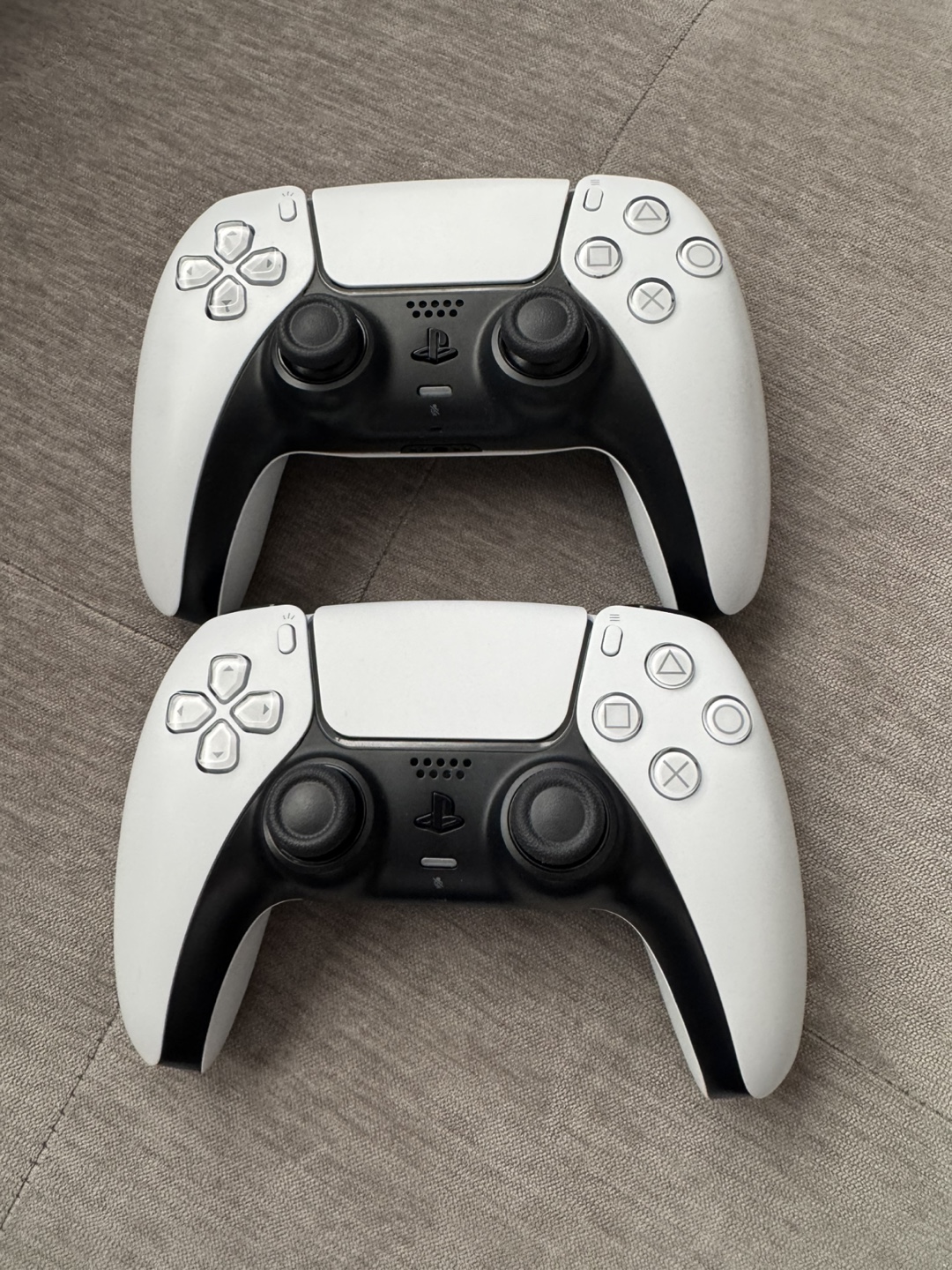 Pair of PlayStation 5 DualSense Wireless Controllers - White