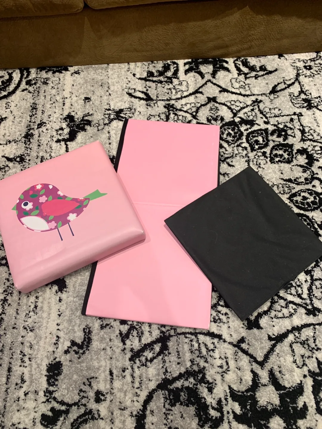 Pink Bird Storage Ottoman image indicator(5)