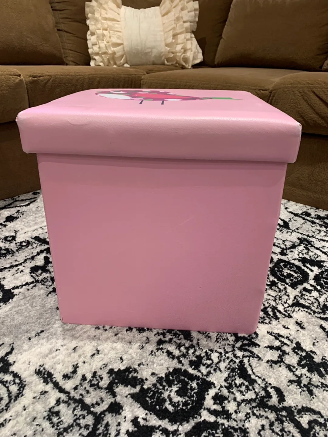 Pink Bird Storage Ottoman image indicator(2)