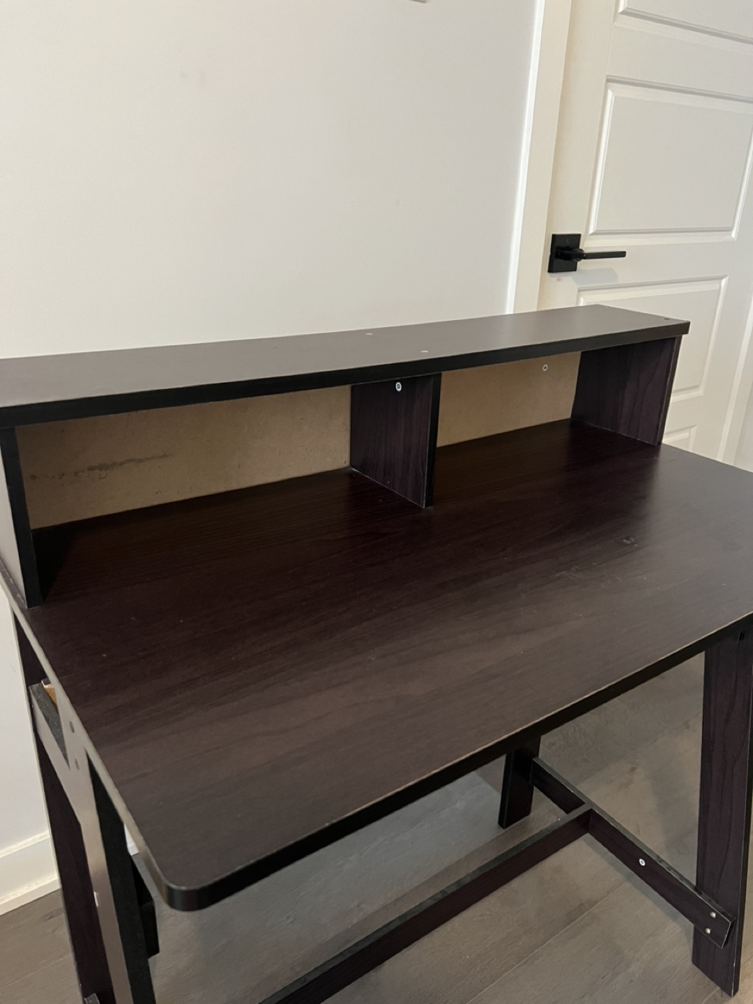 Dark Brown Writing Desk with Storage - photo 3
