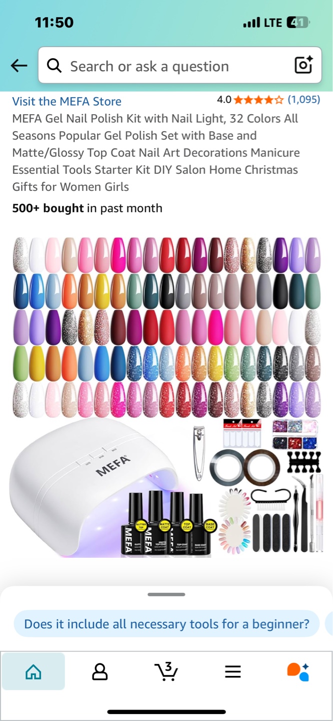 MEFA Gel Nail Polish Kit with UV Lamp - photo 2