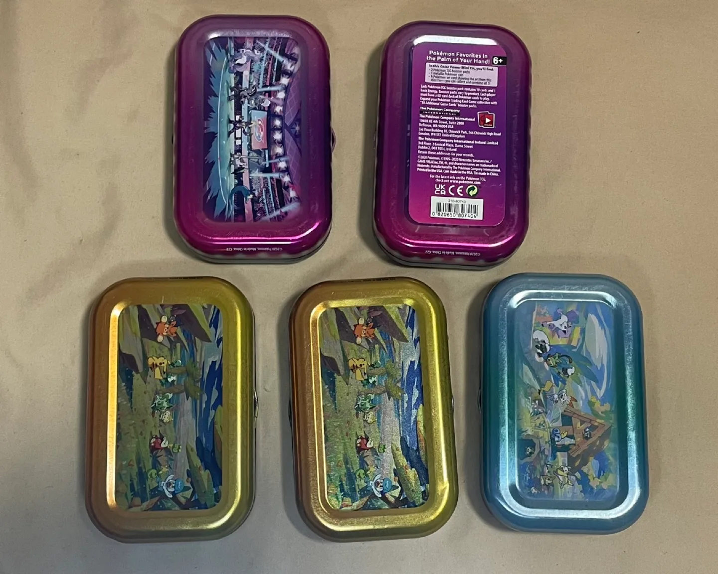 Lot of Multiple Pokemon Trading Card Game Mini Tin Collection image indicator(2)