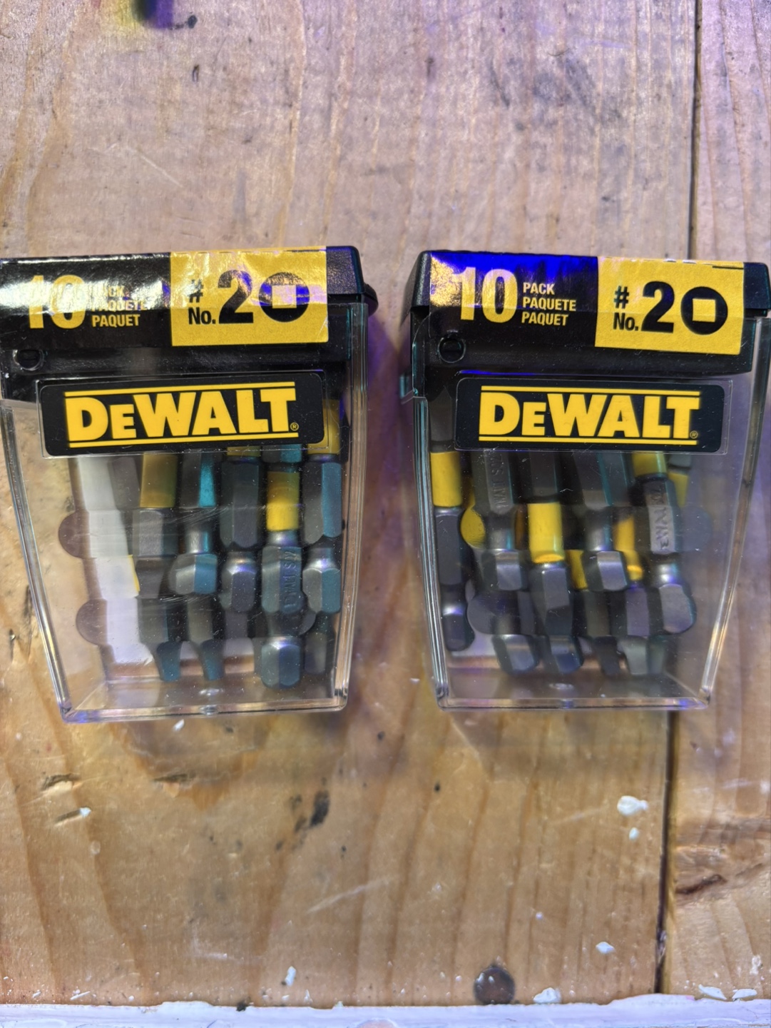 2 Packs of DeWalt 10-Piece #20 Impact Driver Bit Set