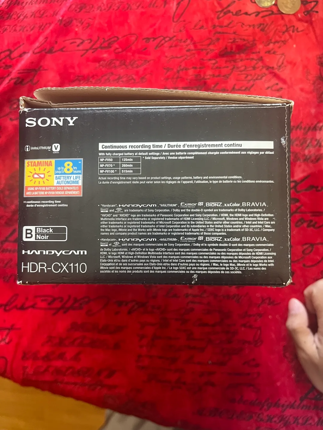 Sony Handycam HDR-CX110 Digital Video Camera Recorder - Black image indicator(3)