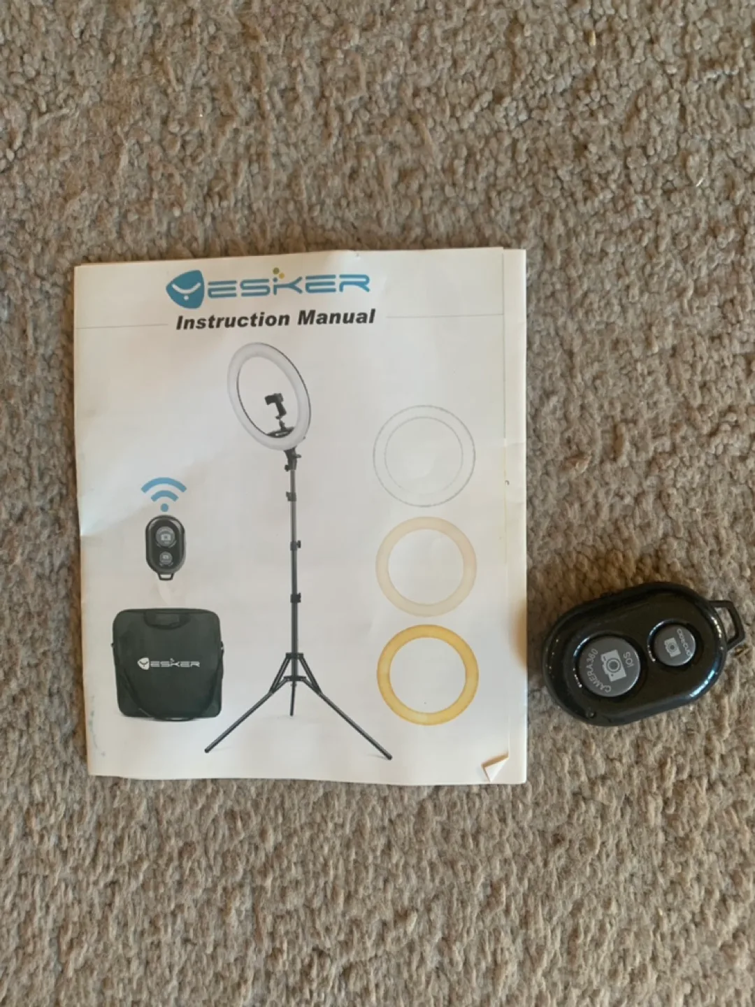 💚Yesiker 18-inch Ring Light with Stand and Remote image indicator(4)