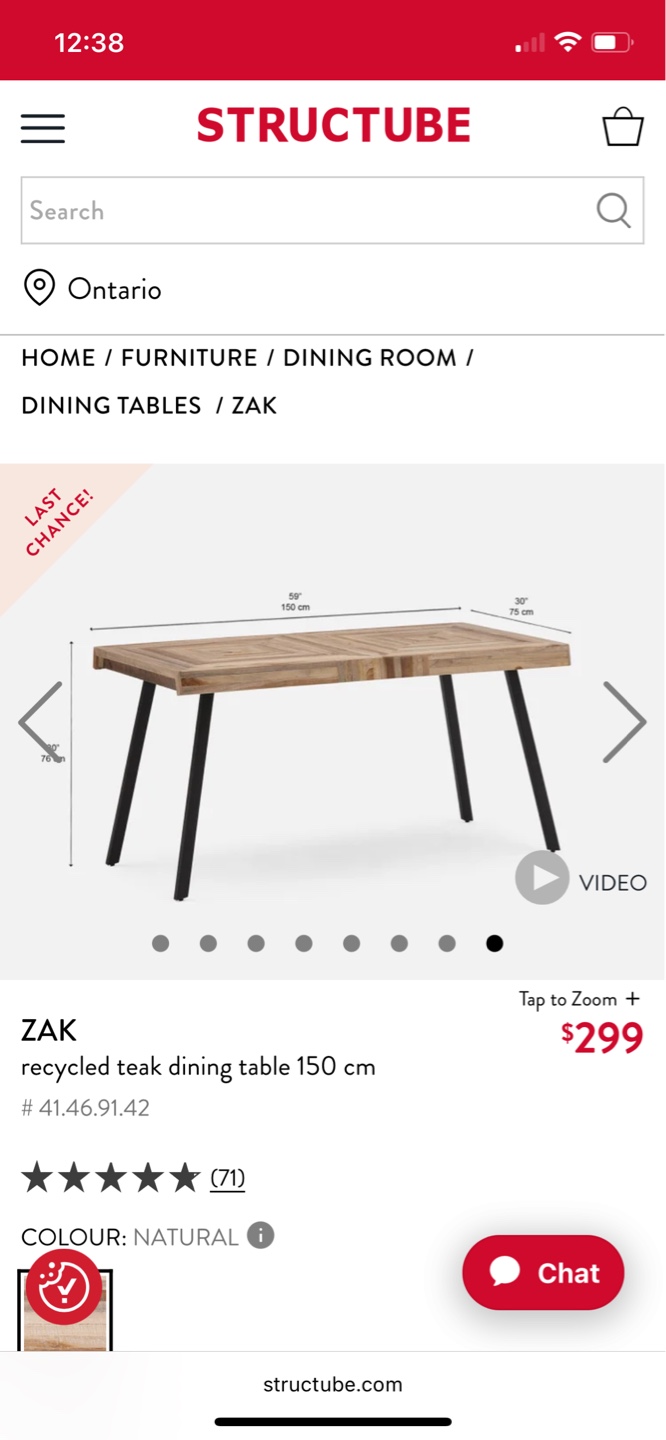 Structube ‘zak’ Dining Table - photo 2