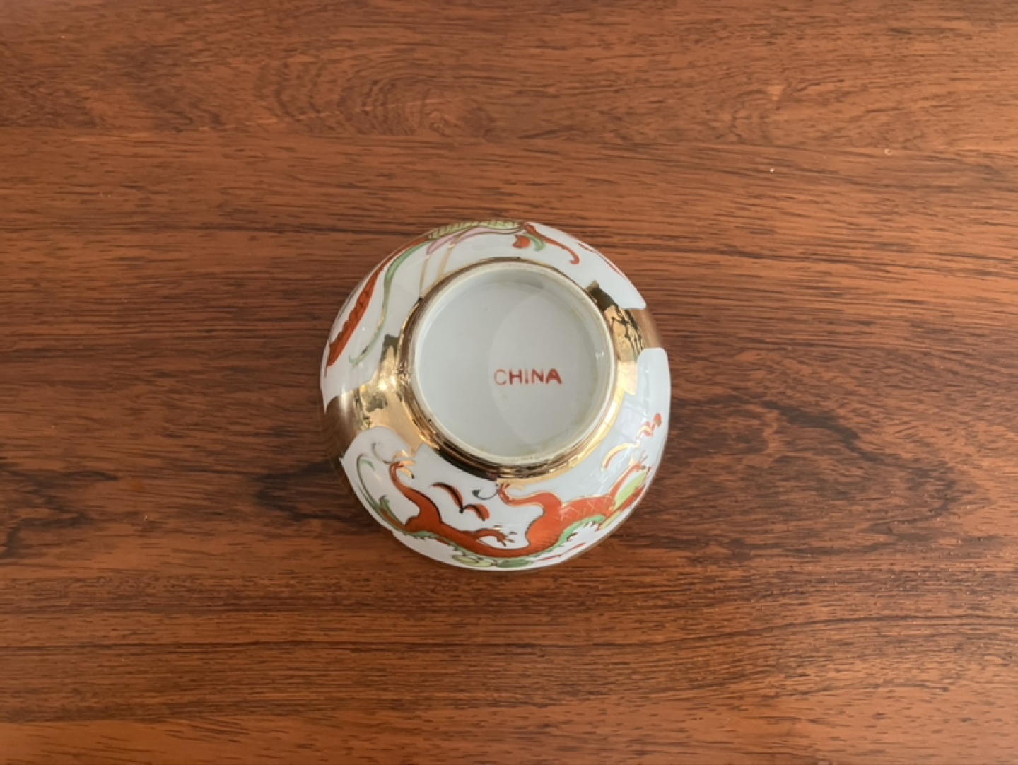 Vintage Chinese Porcelain Bowl with Dragon Design - photo 3