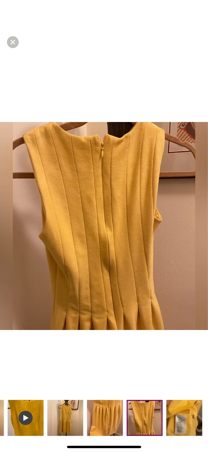 💚 Spring Yellow Sleeveless Fit and Flare Dress image indicator(2)