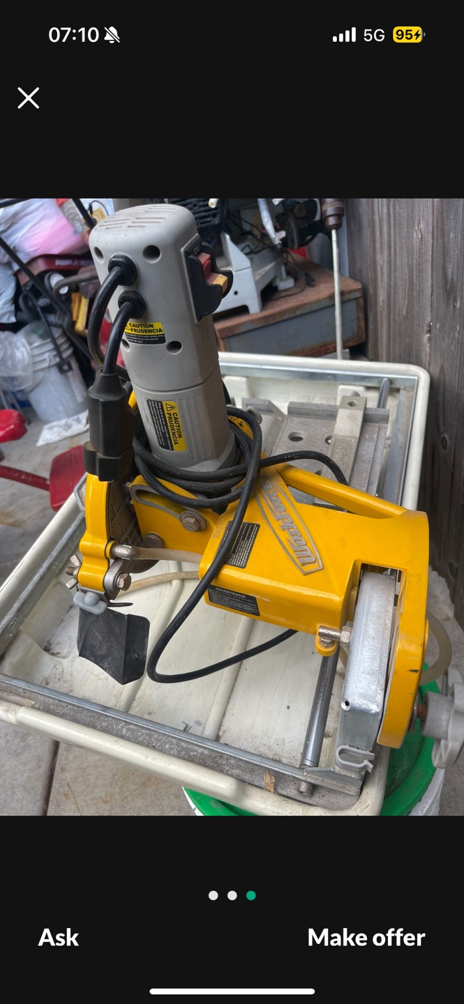 Used Tile Wet Saw