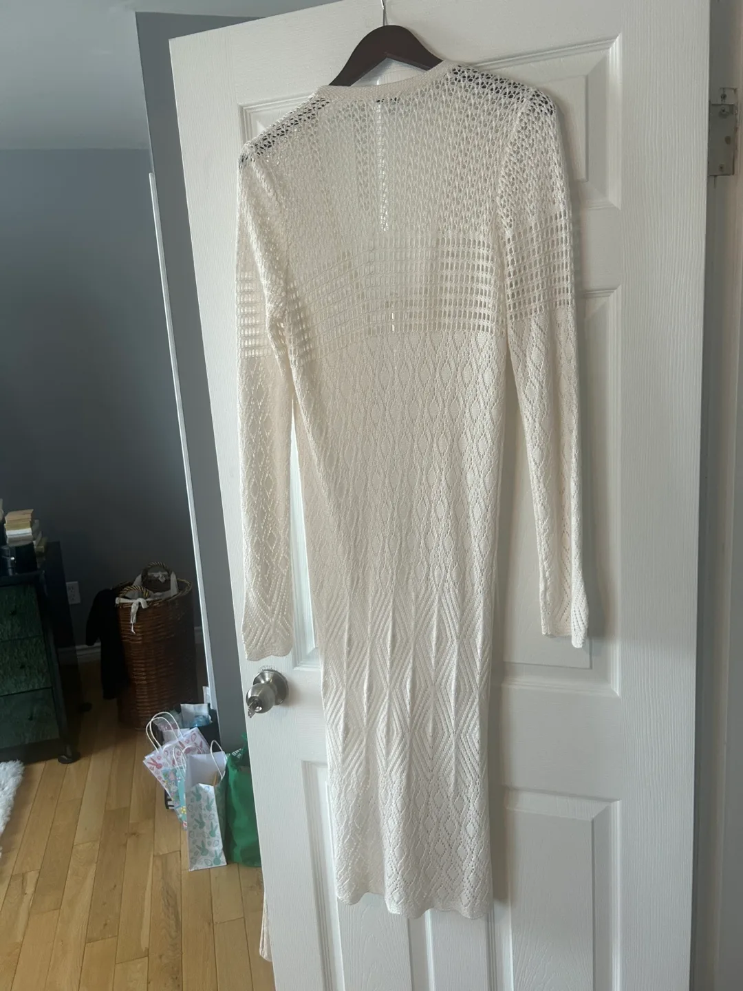 Guess White Crochet Knit Cardigan image indicator(2)