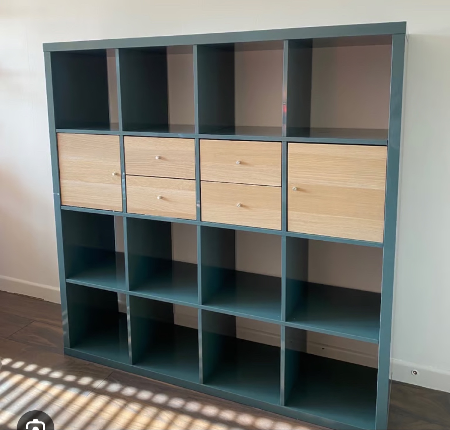 Kallax Cube Shelving Unit - Teal Green (no inserts)