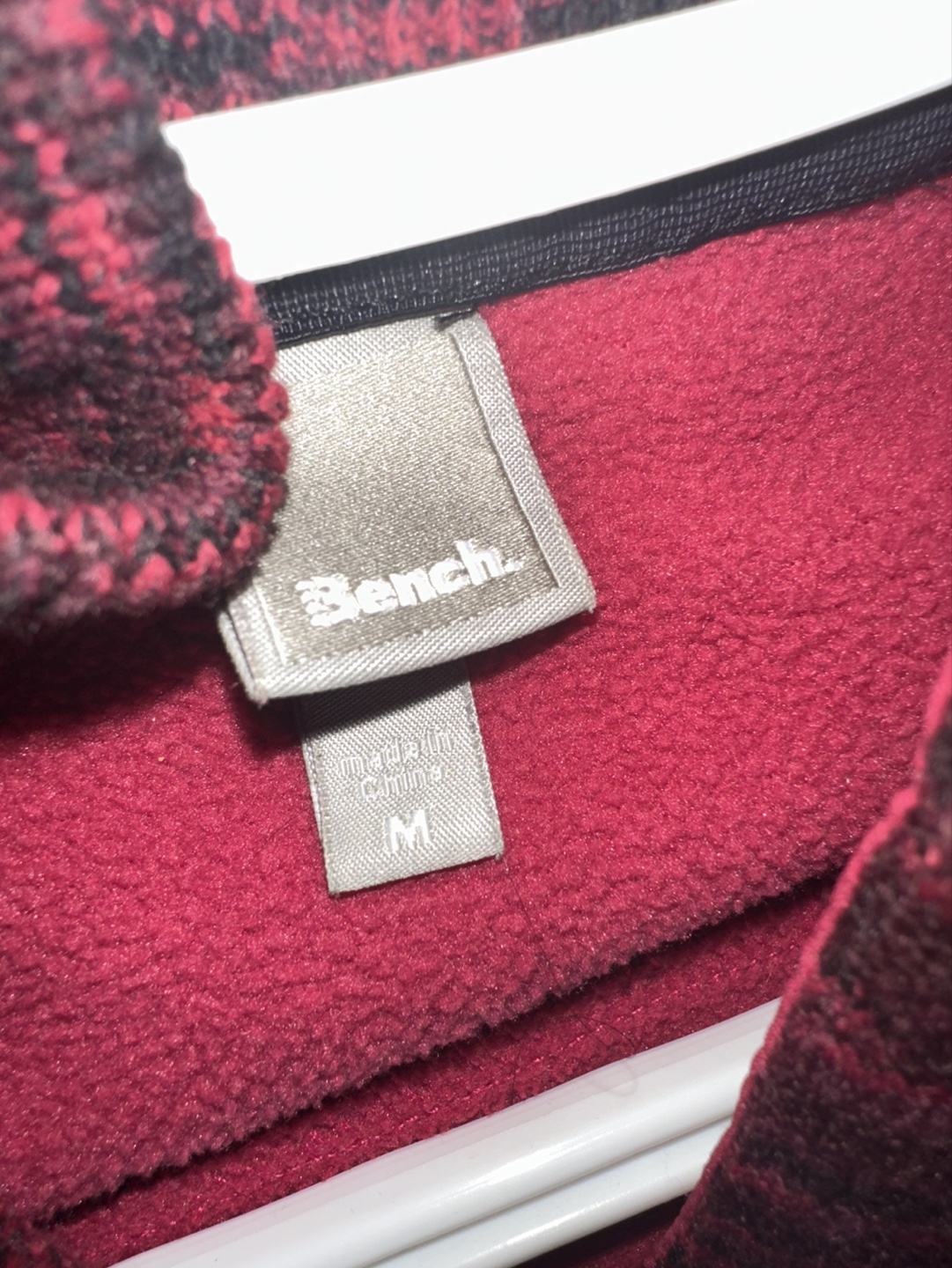 Bench Women's Size Medium Red & Black Fleece Hoodie - photo 3