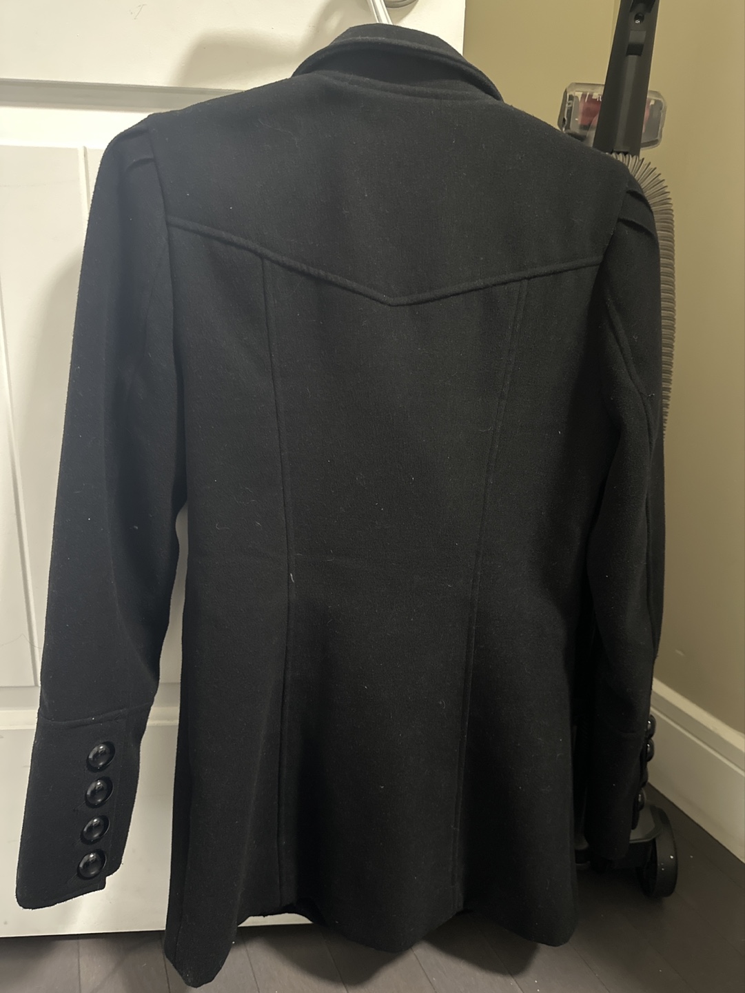QED London Black Peacoat - Size 8 - photo 2