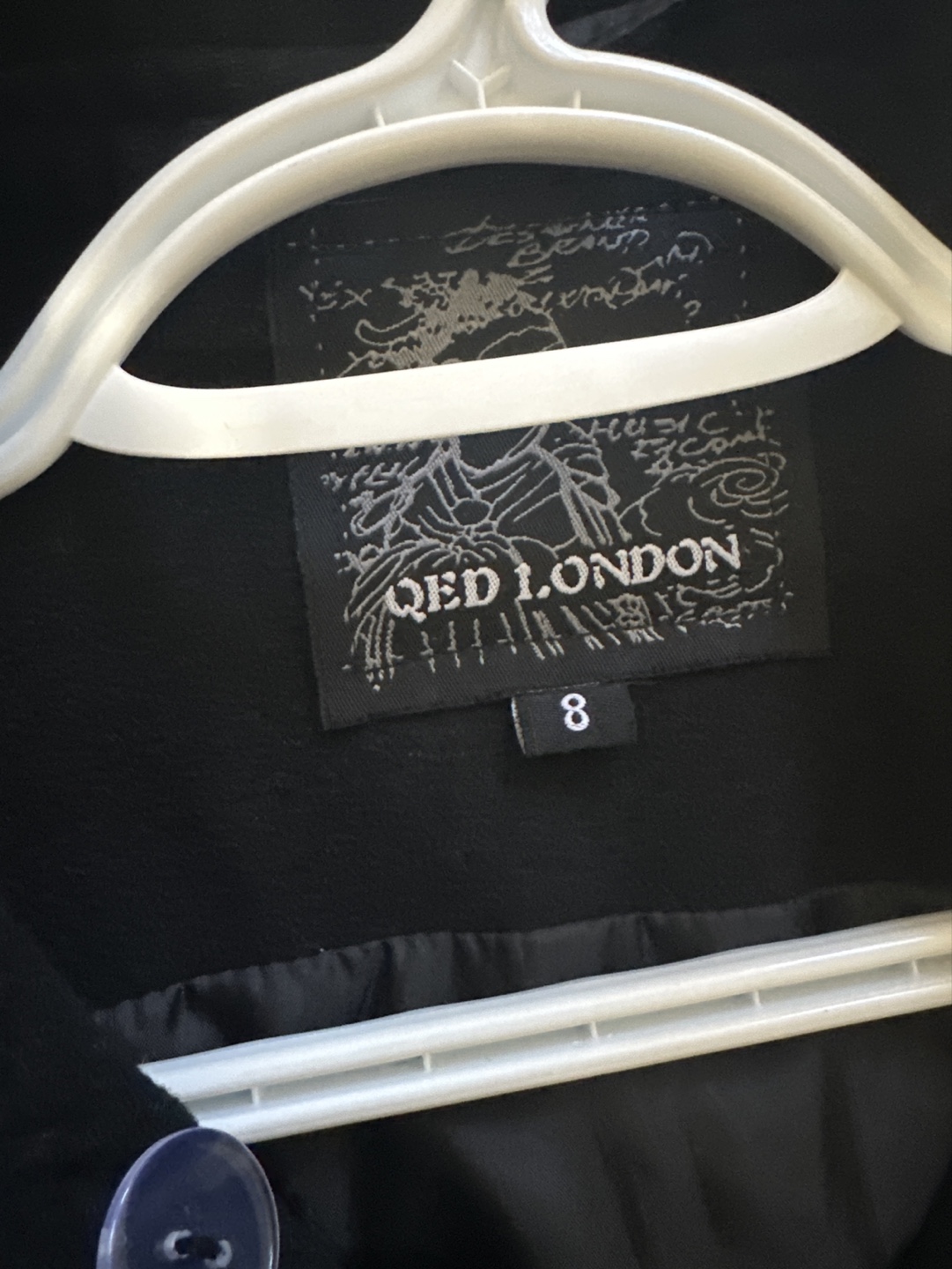 QED London Black Peacoat - Size 8 - photo 4