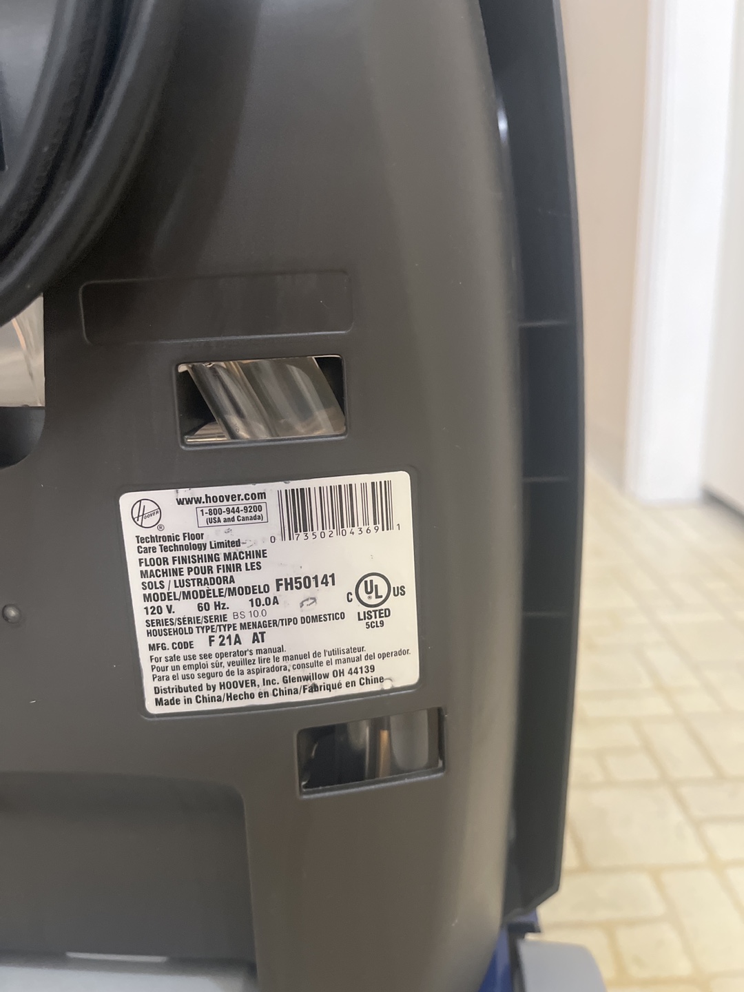 Hoover Floor Cleaning Machine FH50141 - photo 3