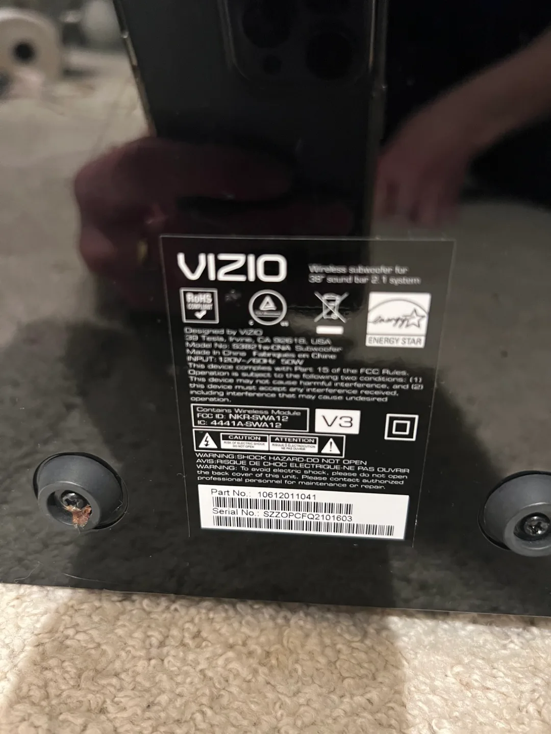 VIZIO 36-inch 2.1 Sound Bar System with Wireless Subwoofer image indicator(3)