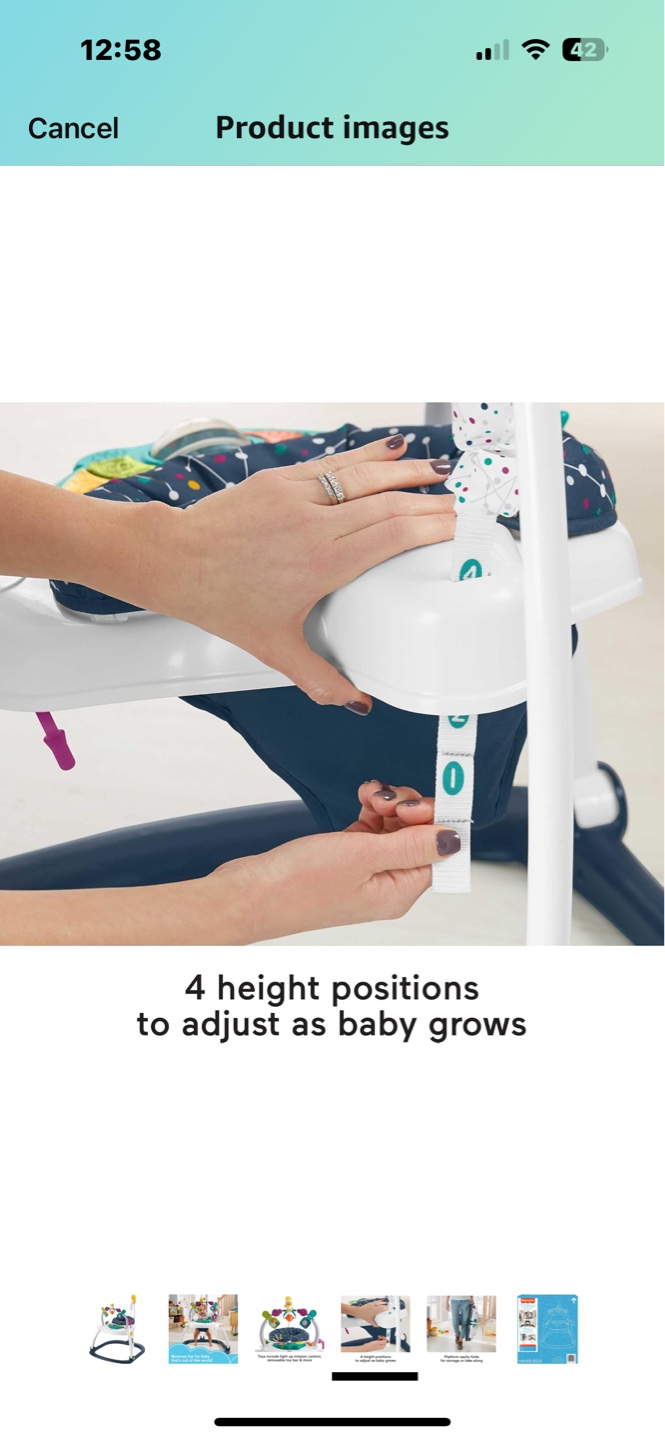Baby Jumperoo - 4 Height Positions, Folds for Storage - photo 3