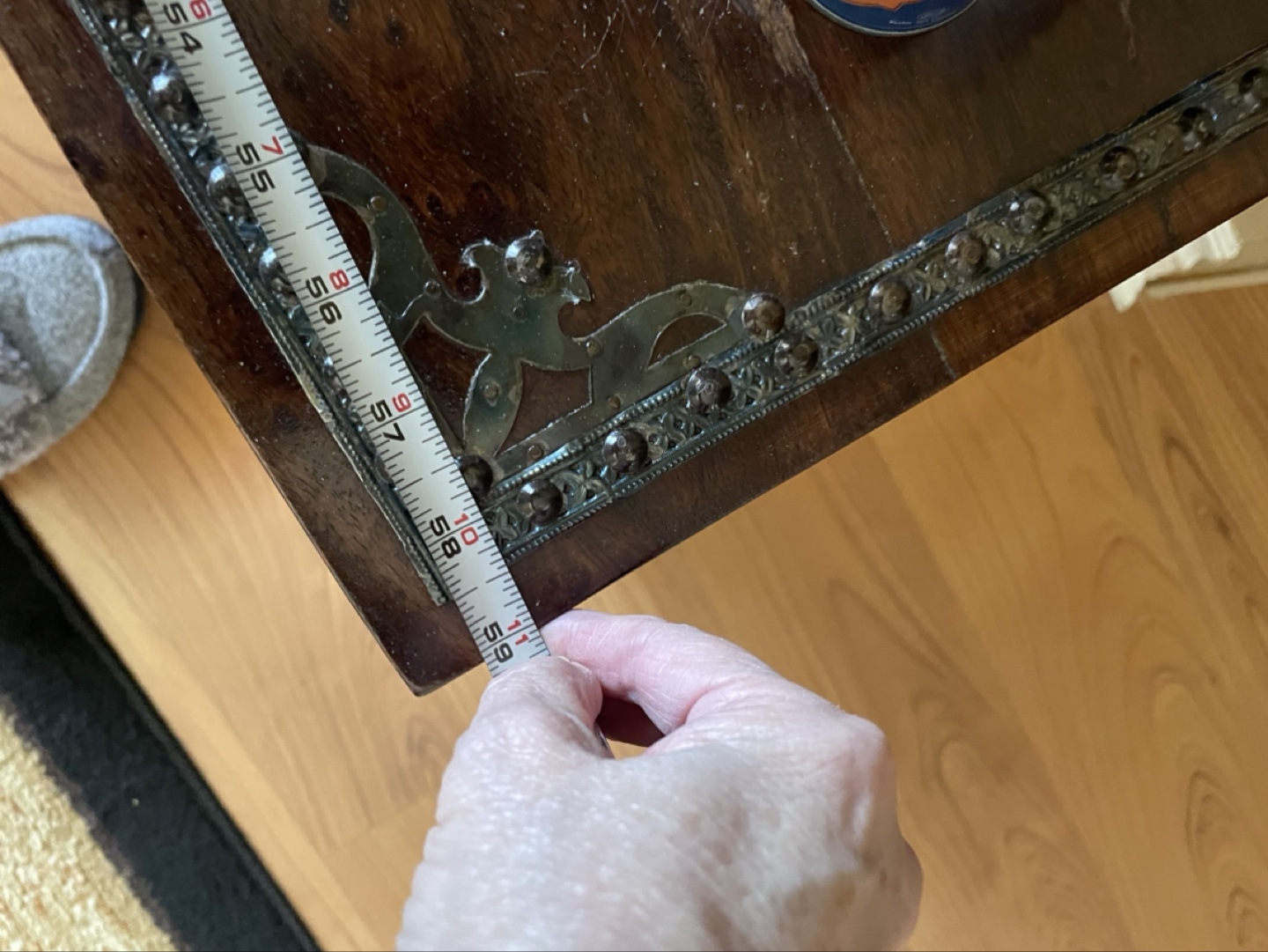 Wooden TV Stand with Metal Accents - photo 3
