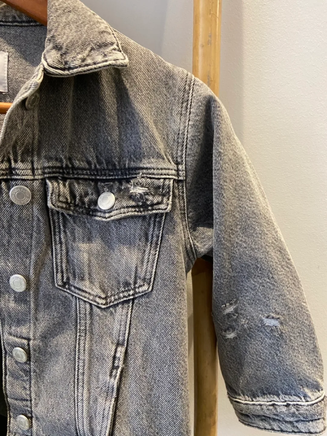 Kids' Grey Denim Jacket with Pokémon Patches image indicator(3)
