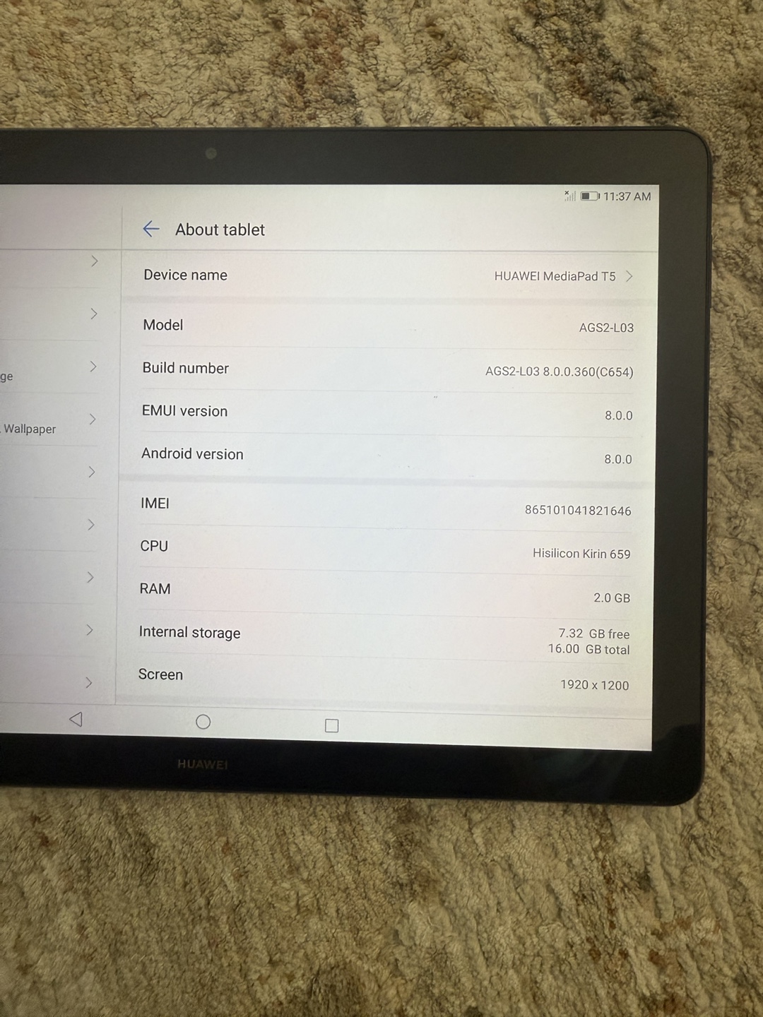 Huawei MediaPad T5 Android Tablet - 2GB RAM, 16GB Storage - photo 3