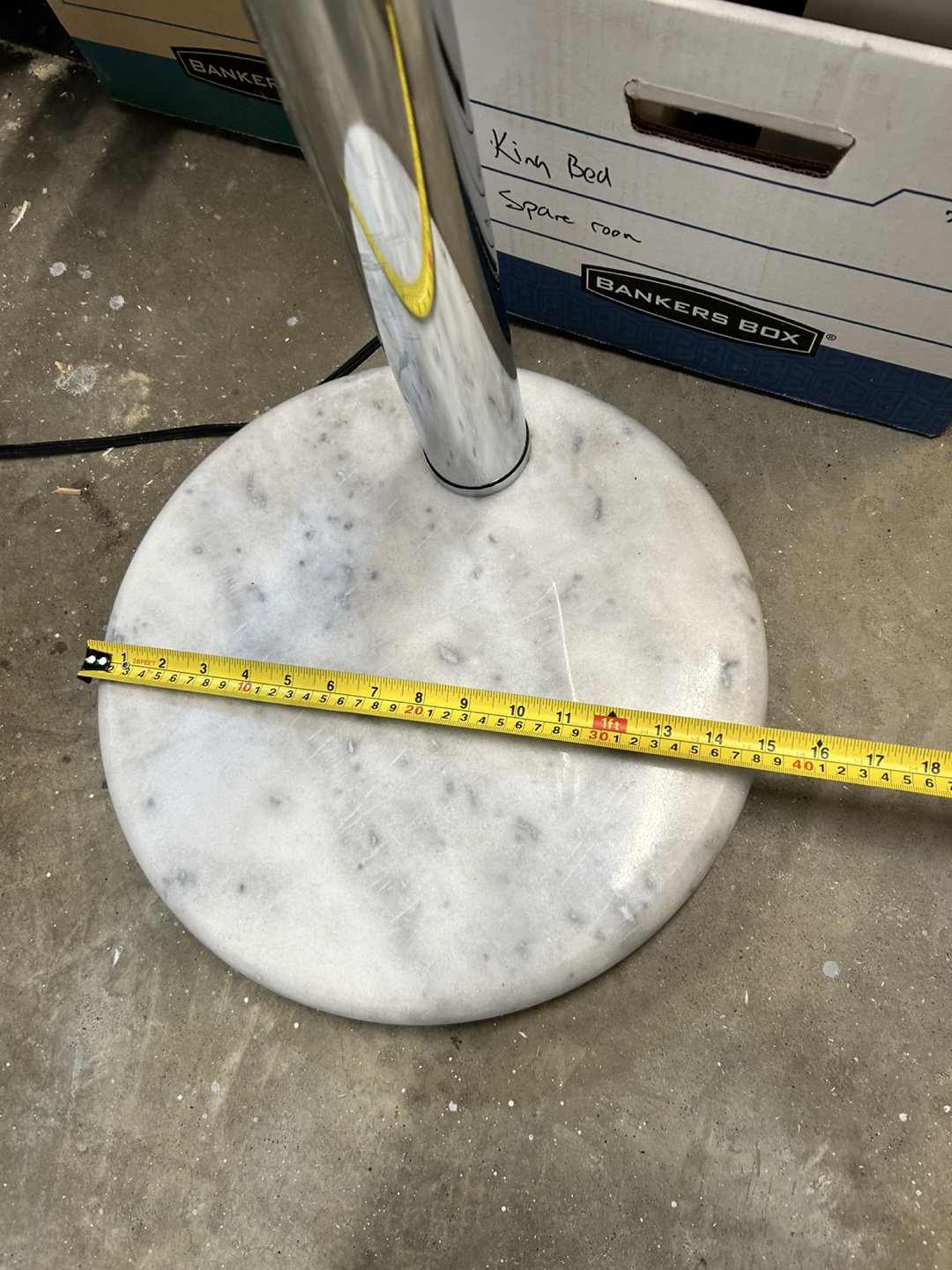 Four-light Arc Floor Lamp with Marble Base - photo 4