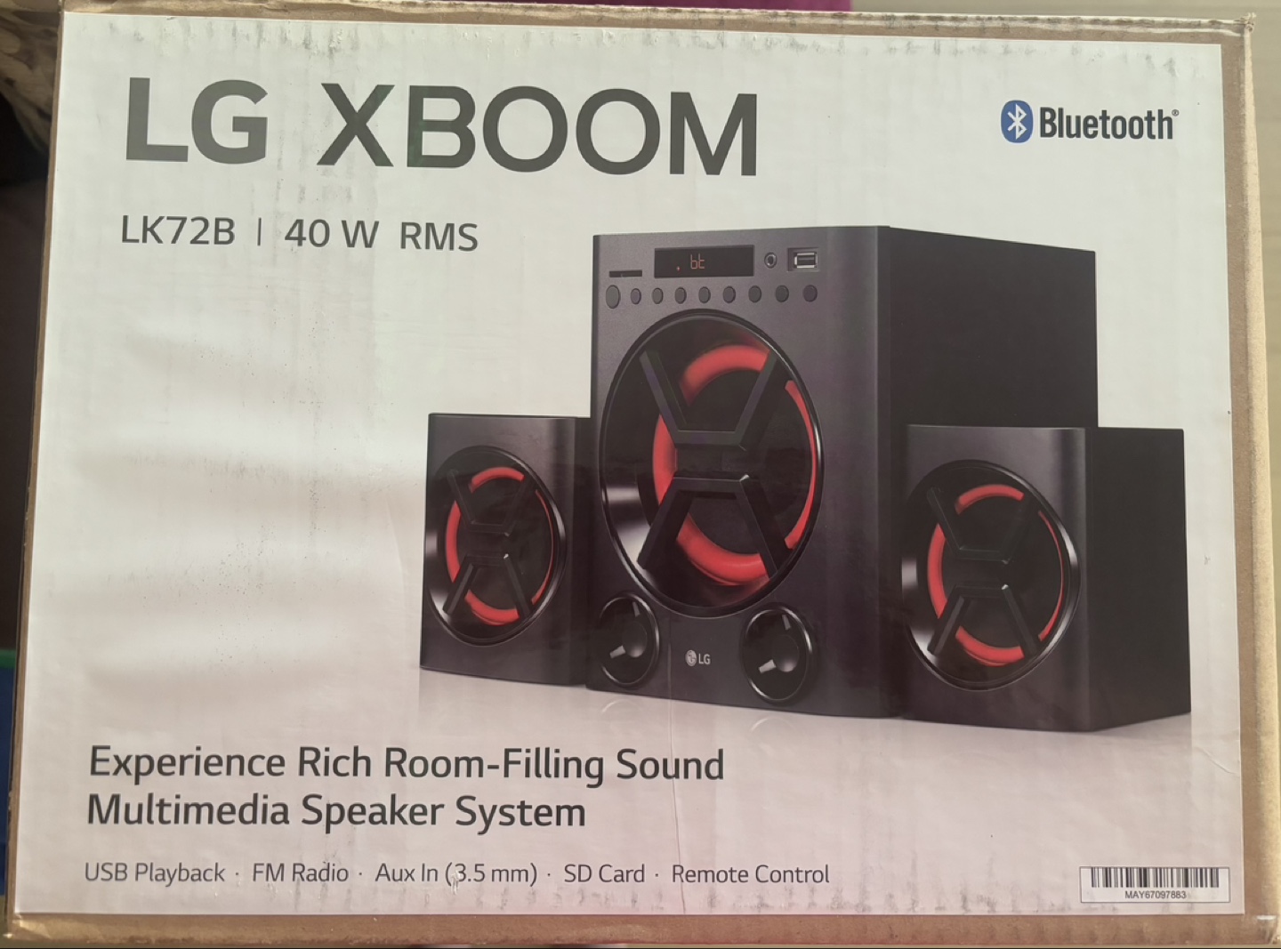 LG XBOOM LK72B Multimedia Speaker System - 40W RMS