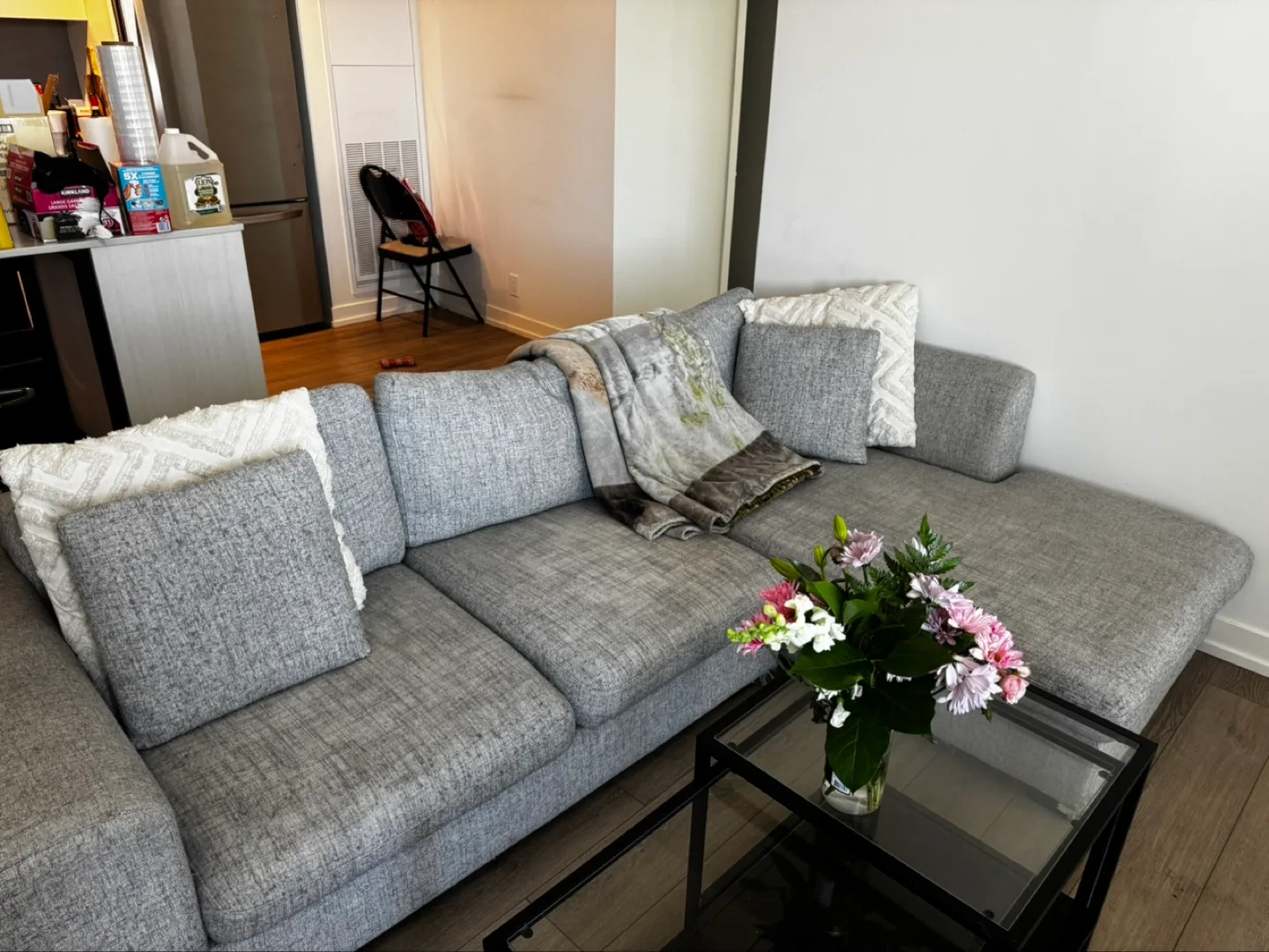 Grey Sectional Sofa - pickup only thumbnail