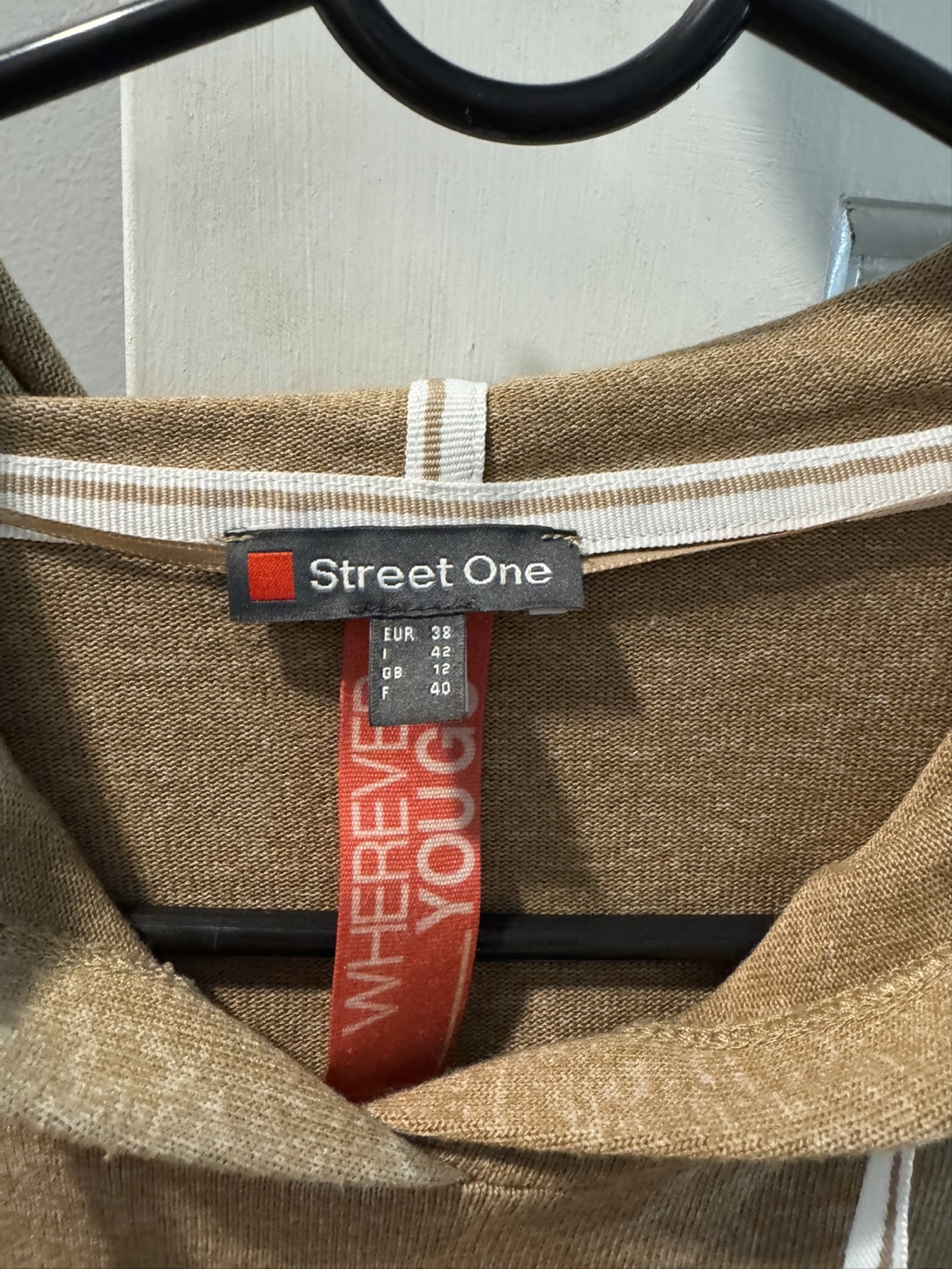 Street One Brown and White Striped Hoodie - photo 2