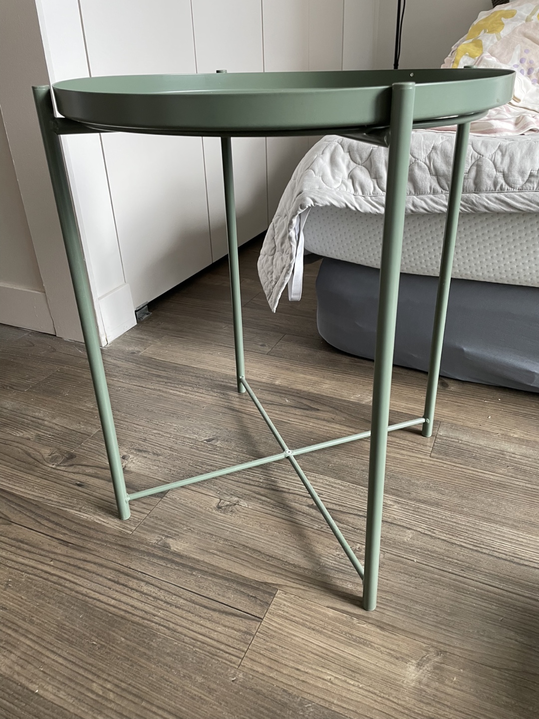 Sage Green Metal Side Table - photo 2