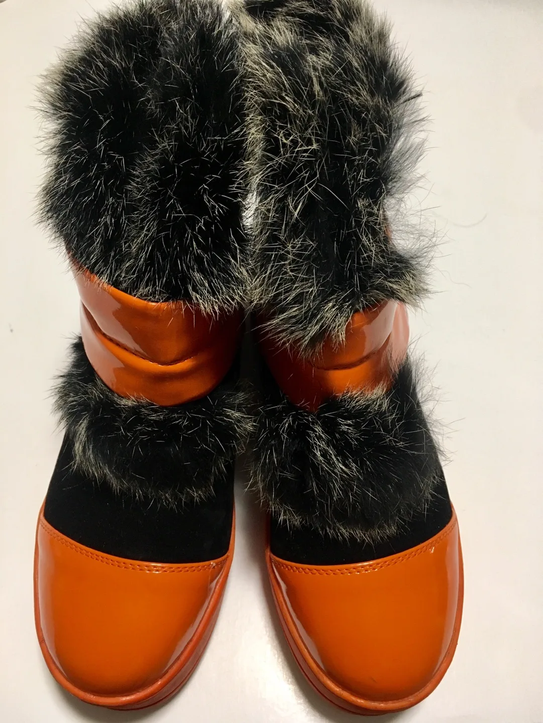💚 Bright Orange belted comfy fur trim size 8 Women's image indicator(3)