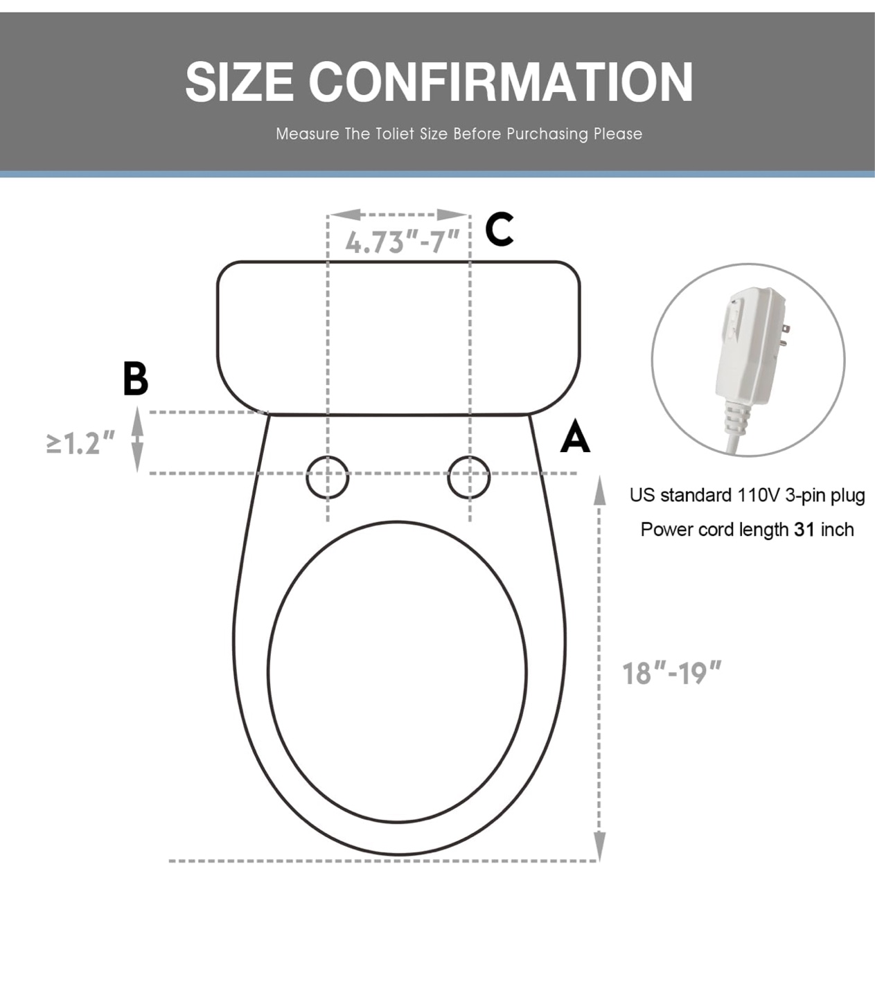 ComfyBidet Smart Bidet Toilet Seat - White - photo 5
