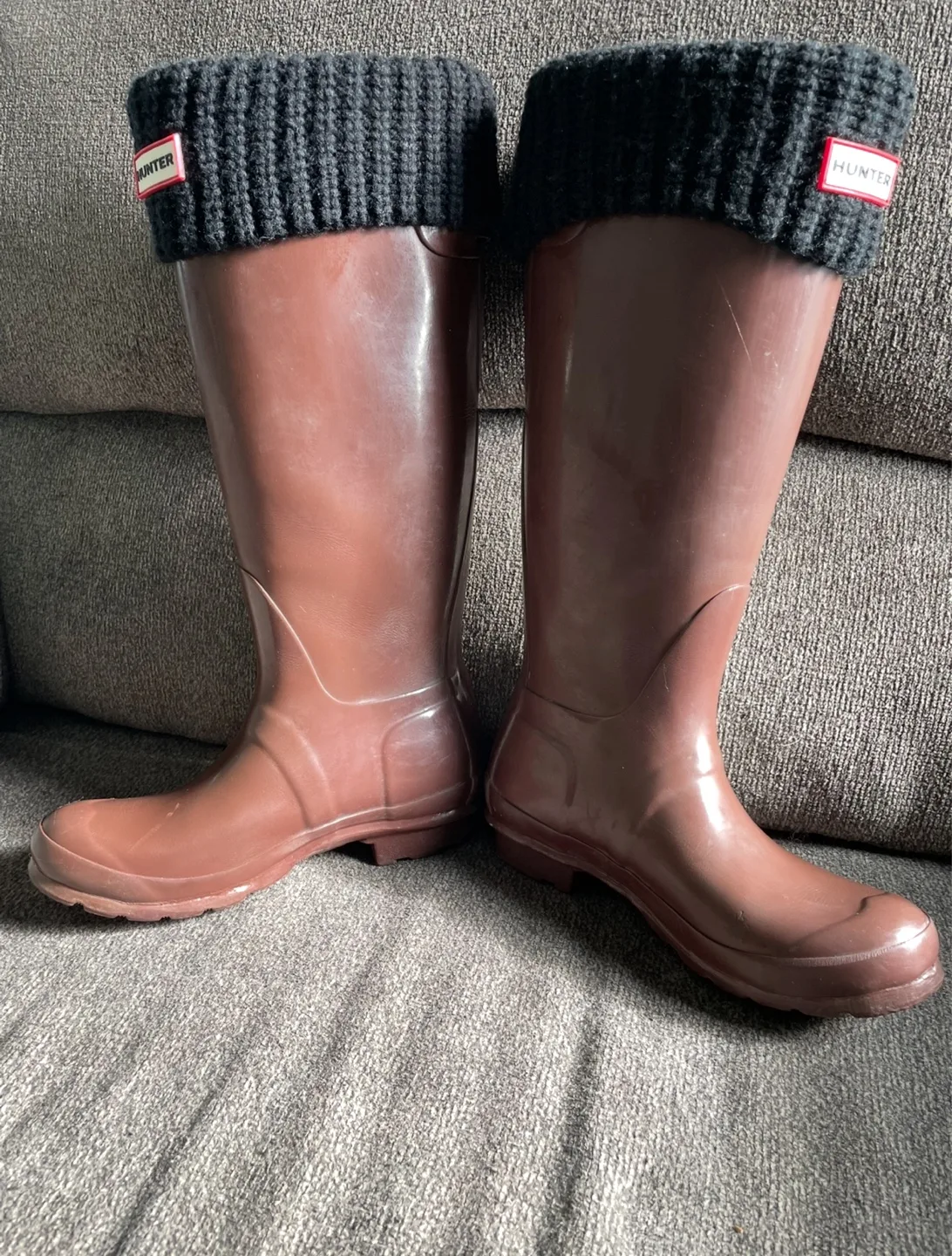 Hunter boots with socks. image indicator(3)