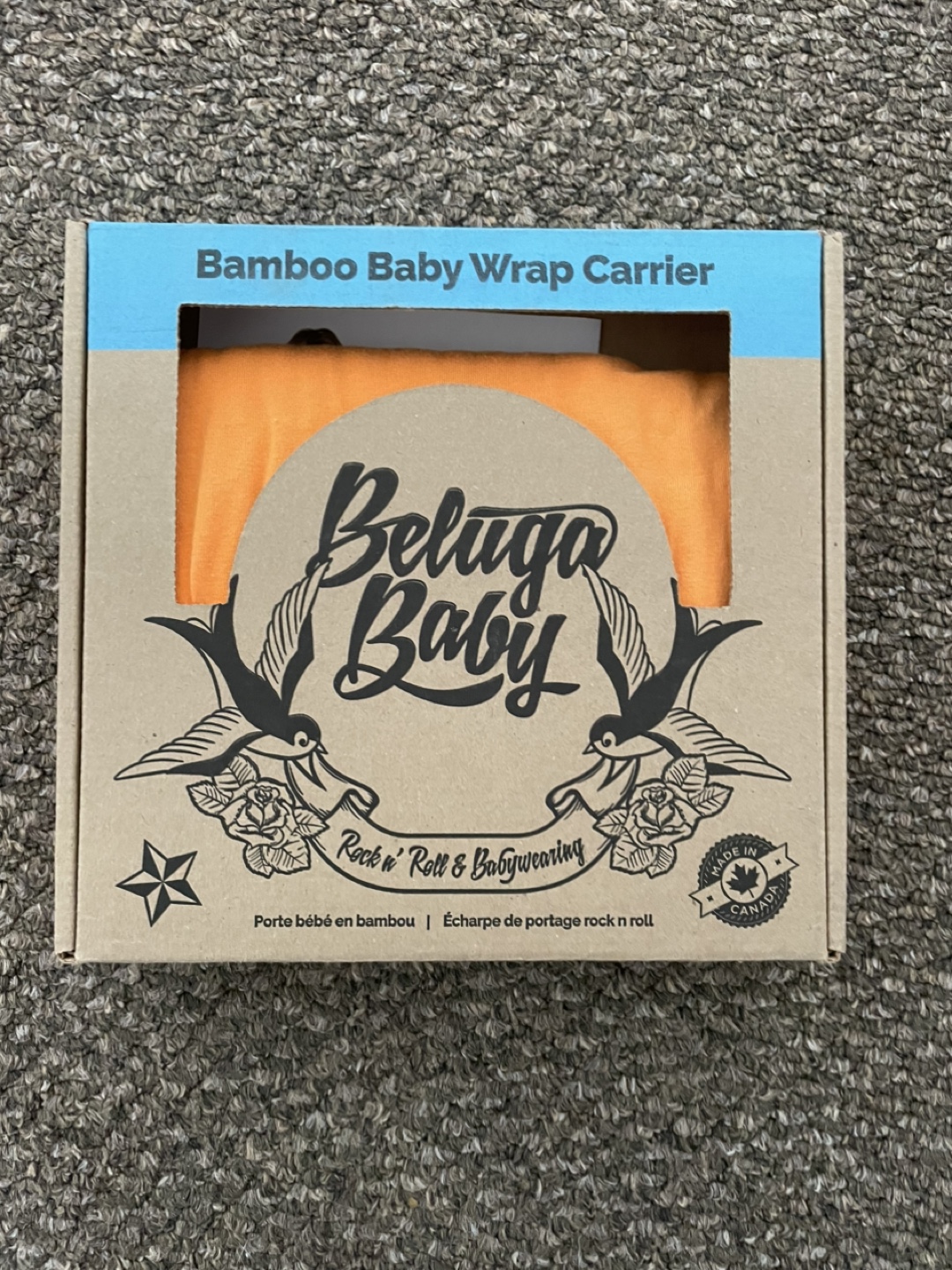 Beluga Baby Bamboo Baby Wrap Carrier - Orange