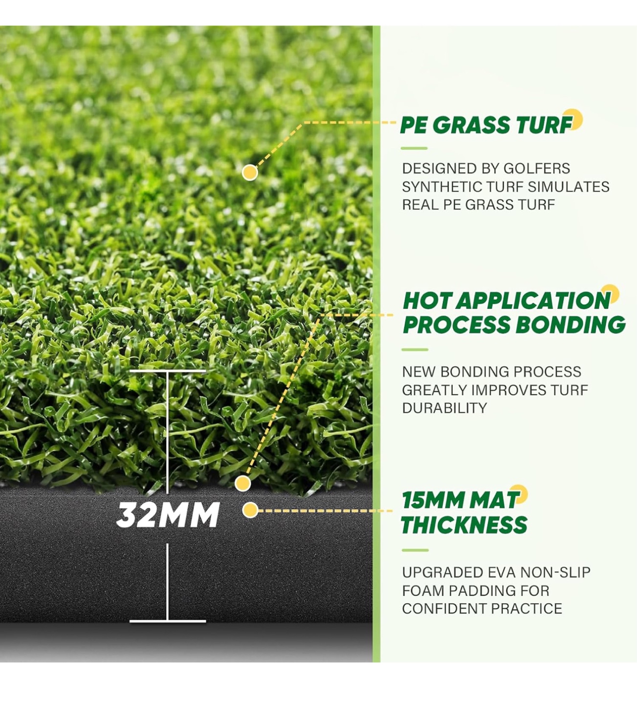 Golf Practice Mat with Balls and Tees - photo 2