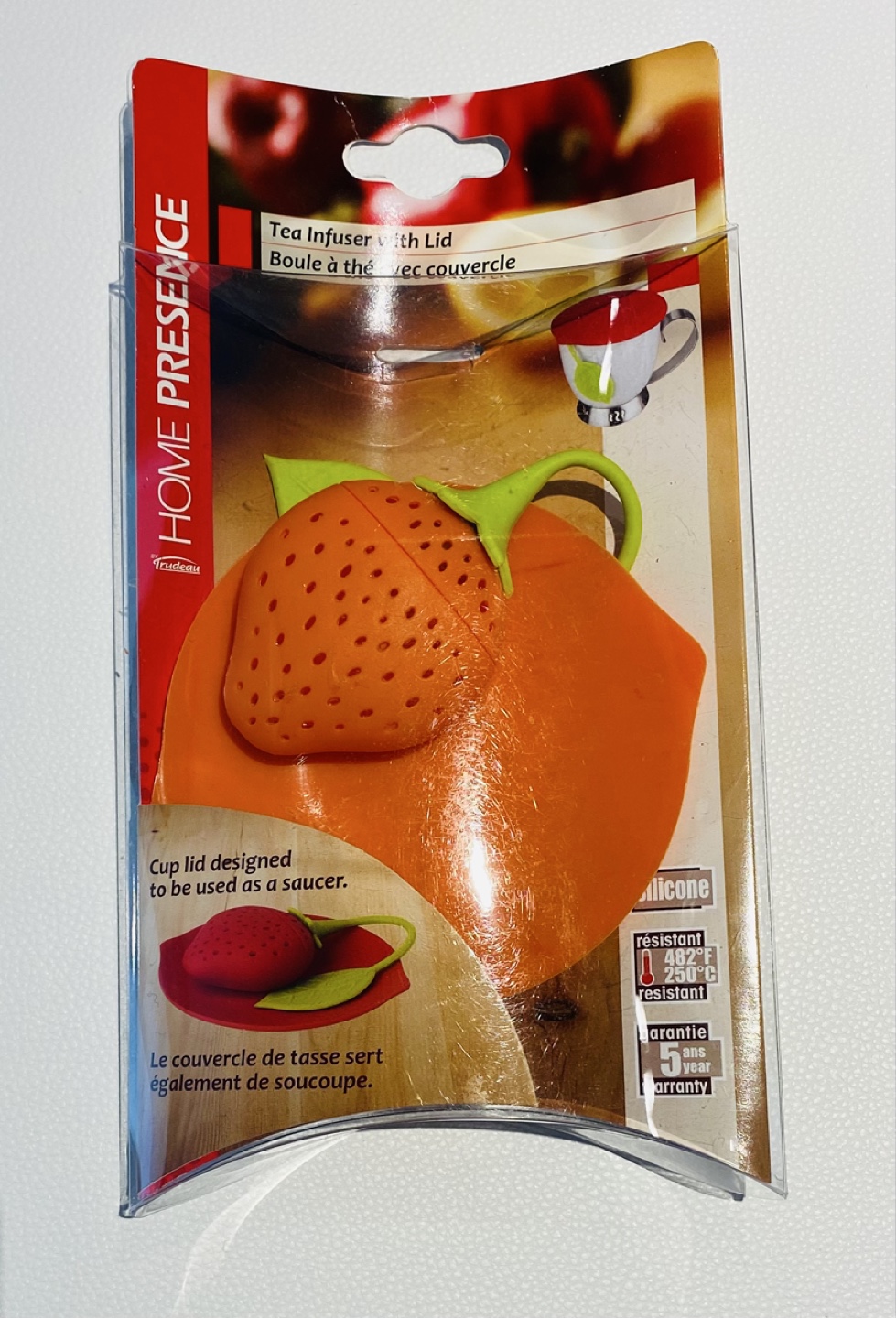 Trudeau Home Presence Strawberry Tea Infuser with Lid