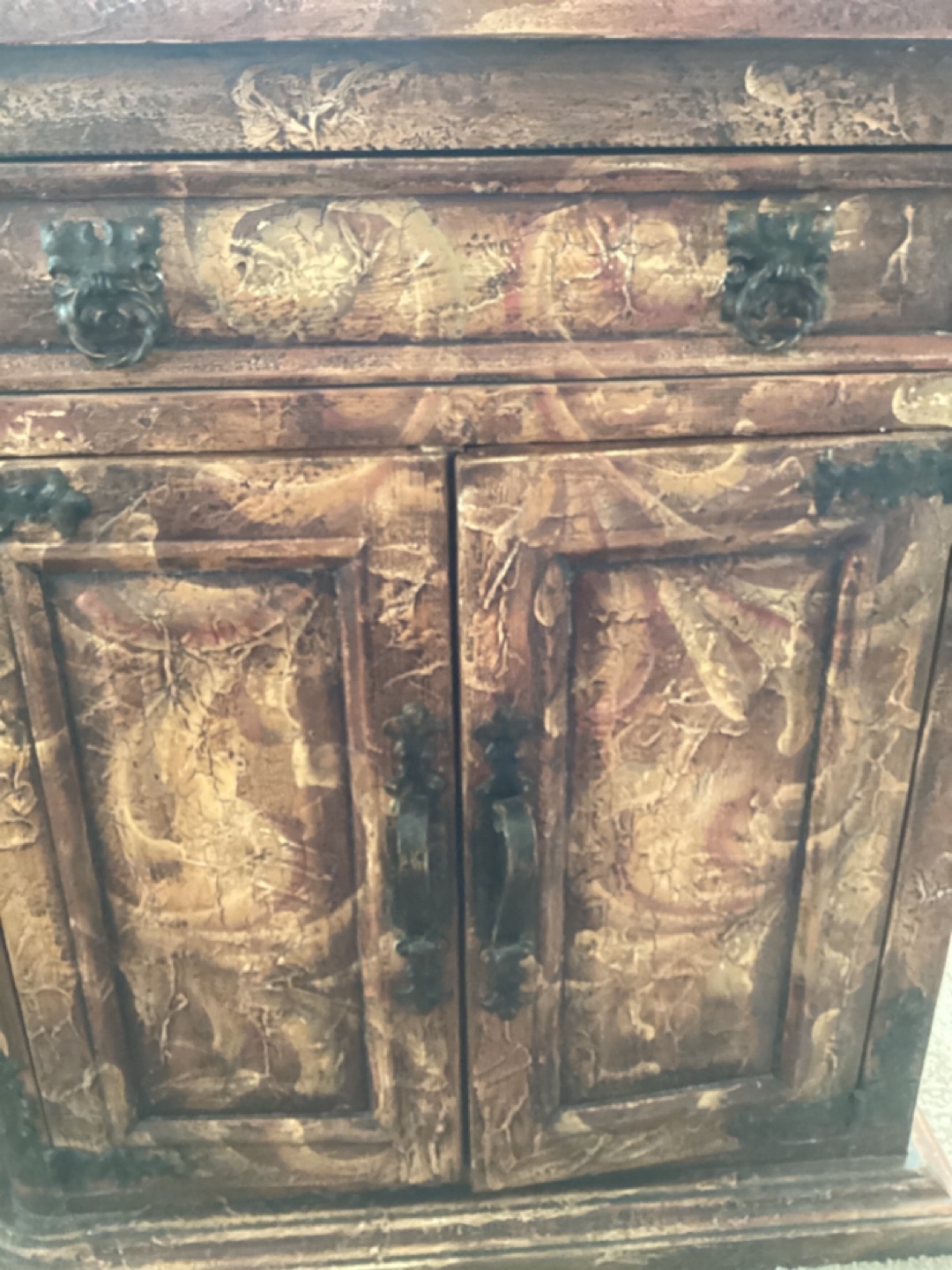 Beautiful Hand-Painted Wood Sideboard - photo 2