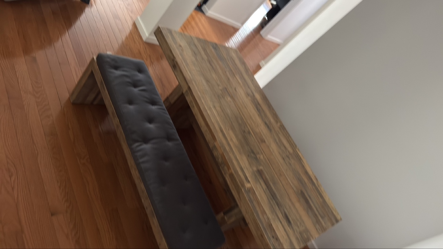 Rustic west elm Dining Table with Bench - photo 4