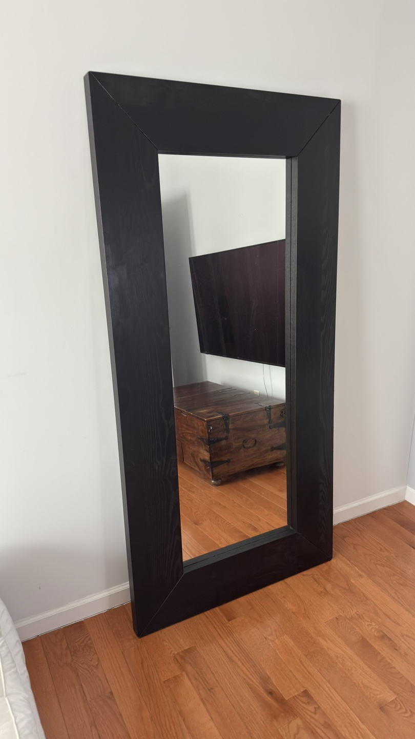 Large Black Framed Full Length Mirror